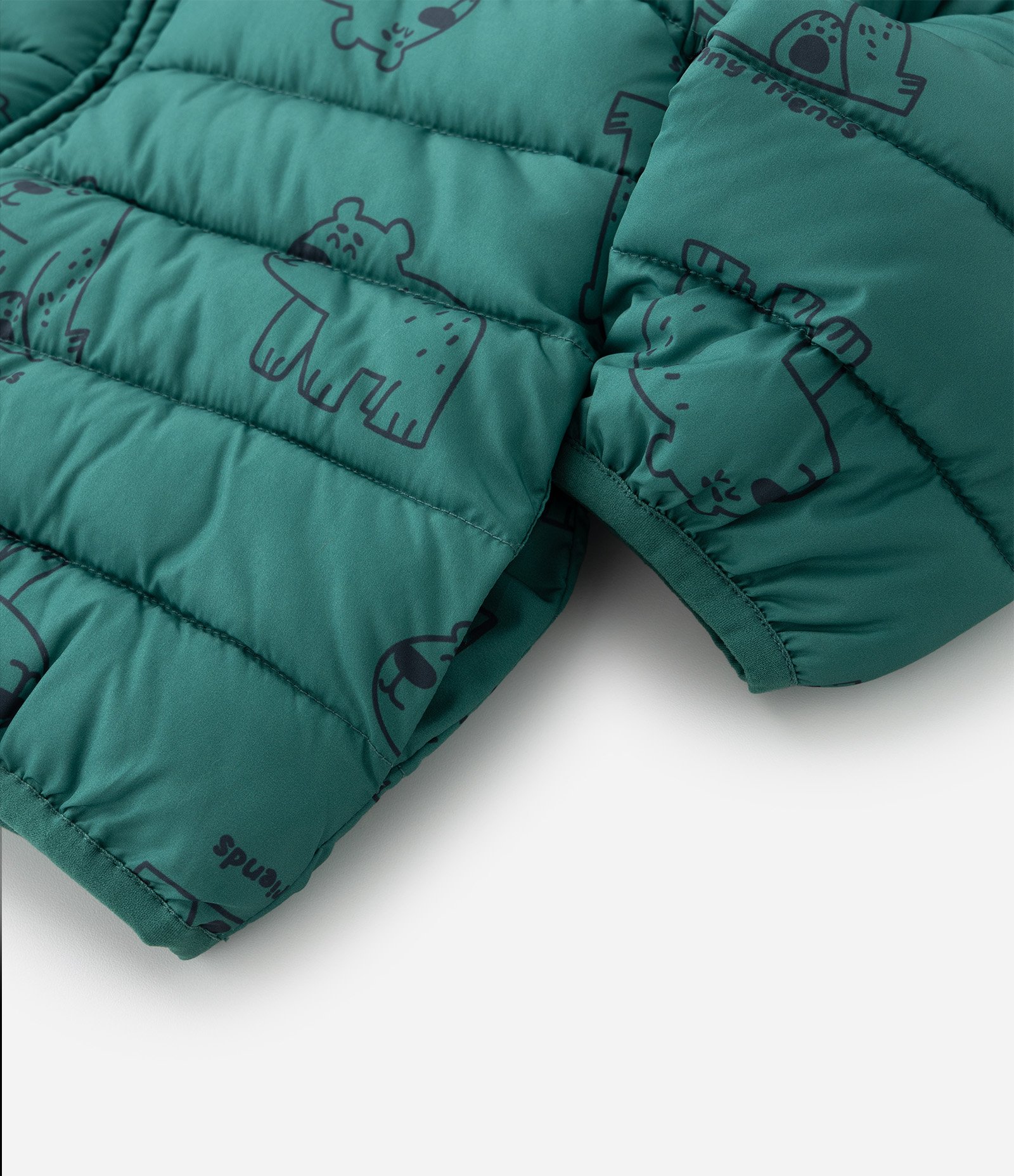 Jaqueta Infantil em Microfibra com Estampa Ursinhos - Tam 1 a 5 Anos Verde 4