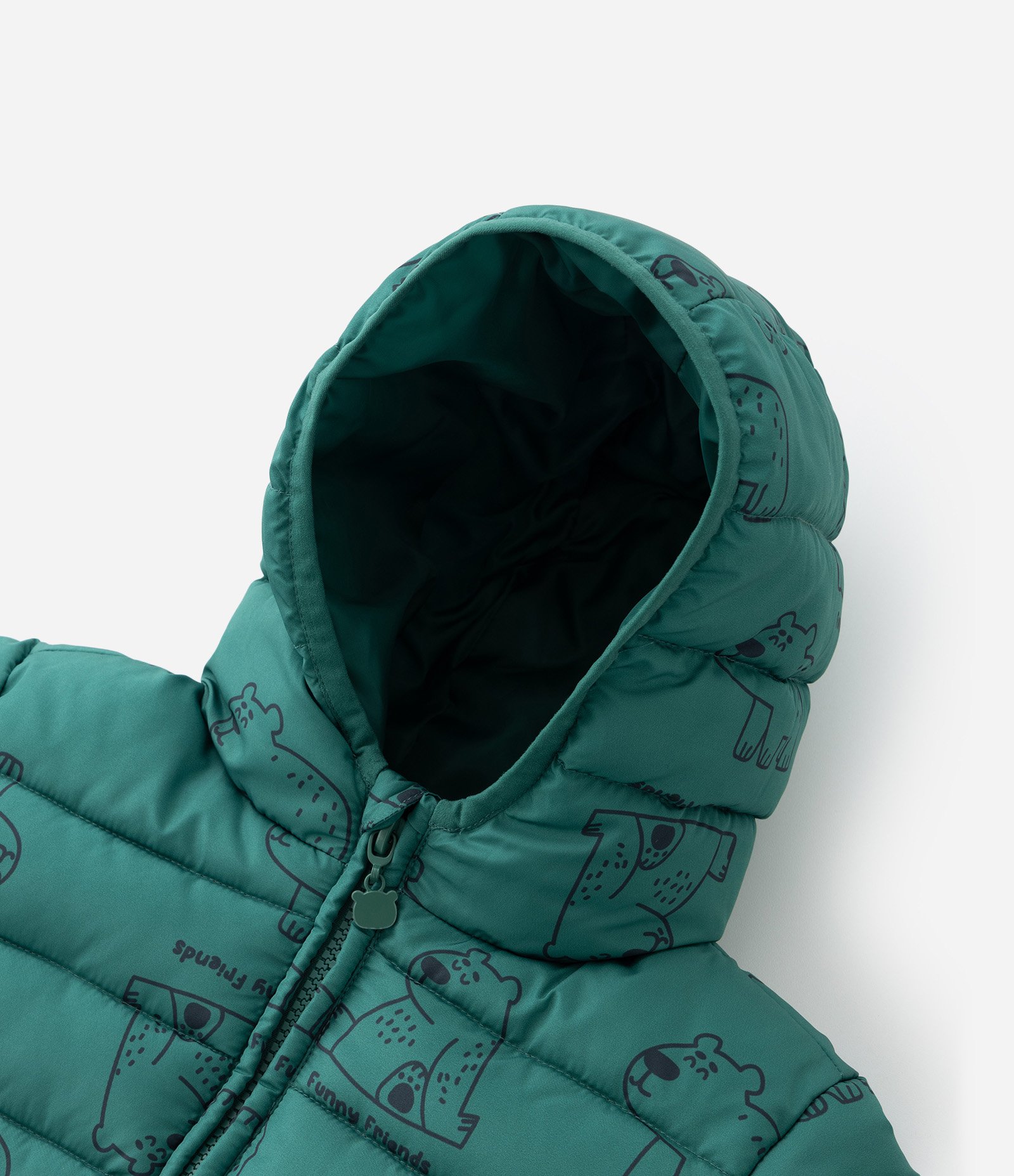 Jaqueta Infantil em Microfibra com Estampa Ursinhos - Tam 1 a 5 Anos Verde 5