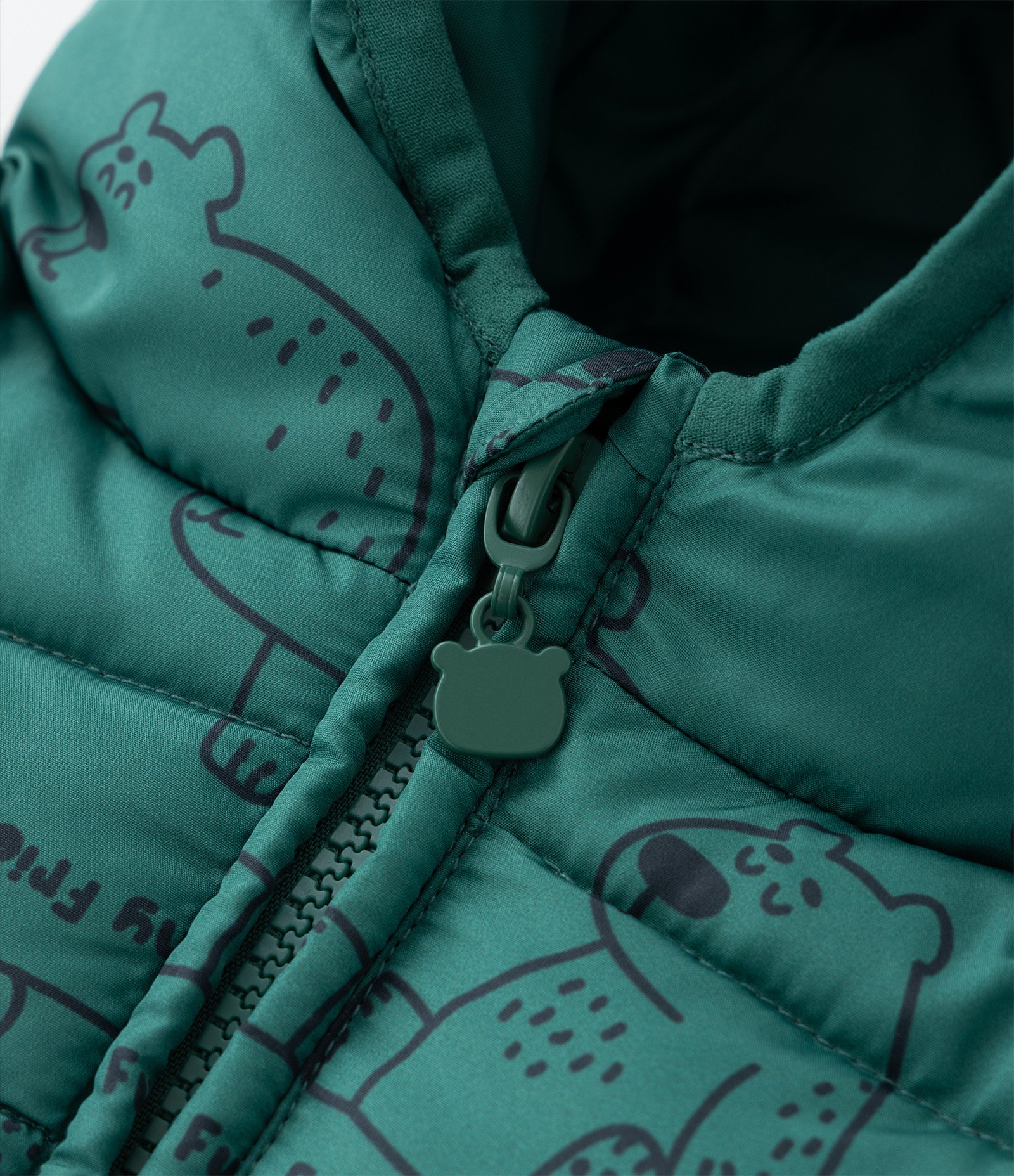 Jaqueta Infantil em Microfibra com Estampa Ursinhos - Tam 1 a 5 Anos Verde 6