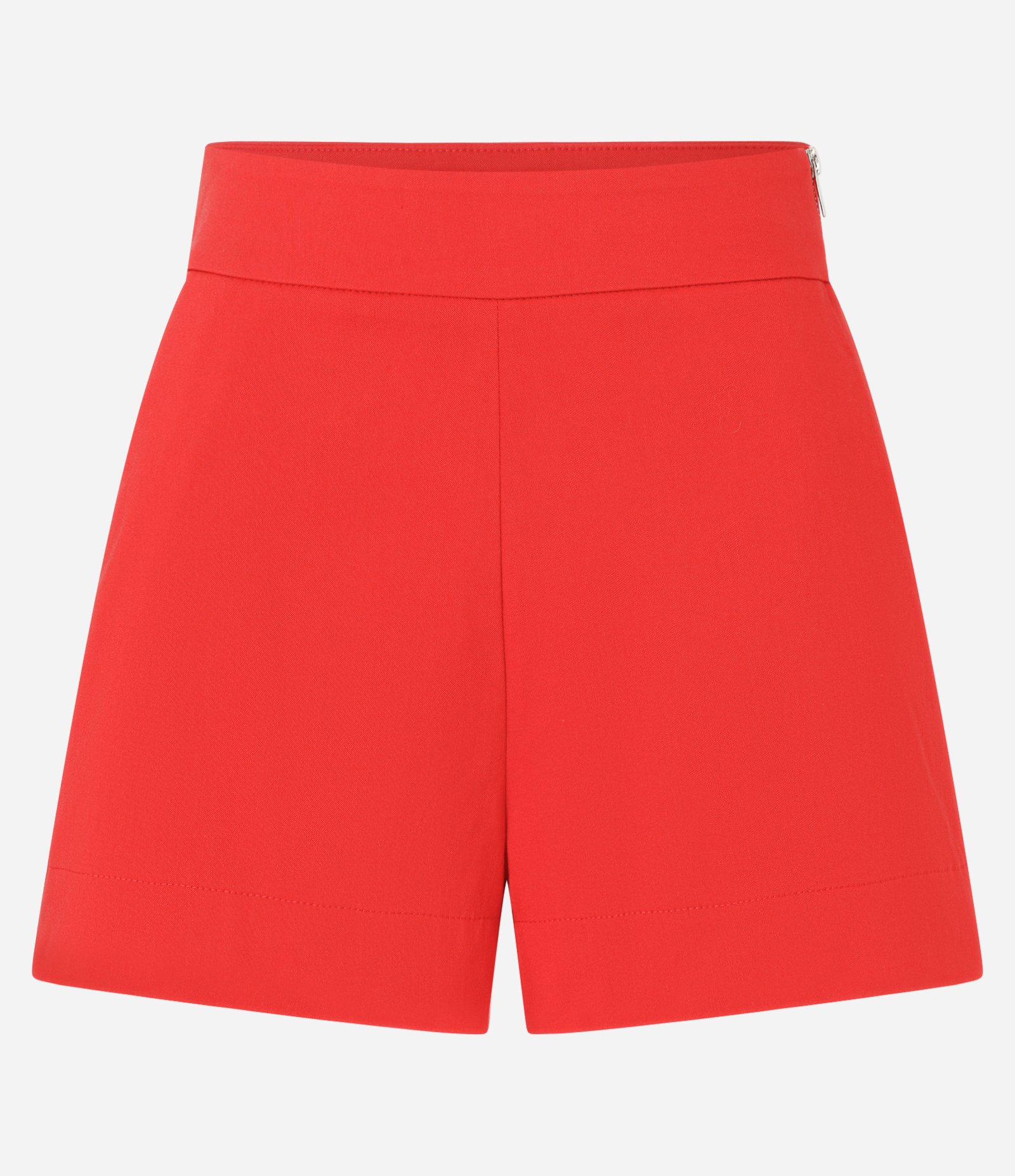 Short em Bengaline com Zíper Tratorado na Lateral Vermelho 5