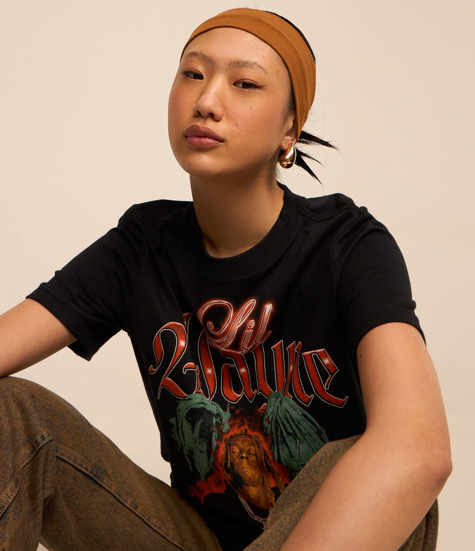 Camiseta Alongada em Algodão com Estampa Lil Wayne Preto 3