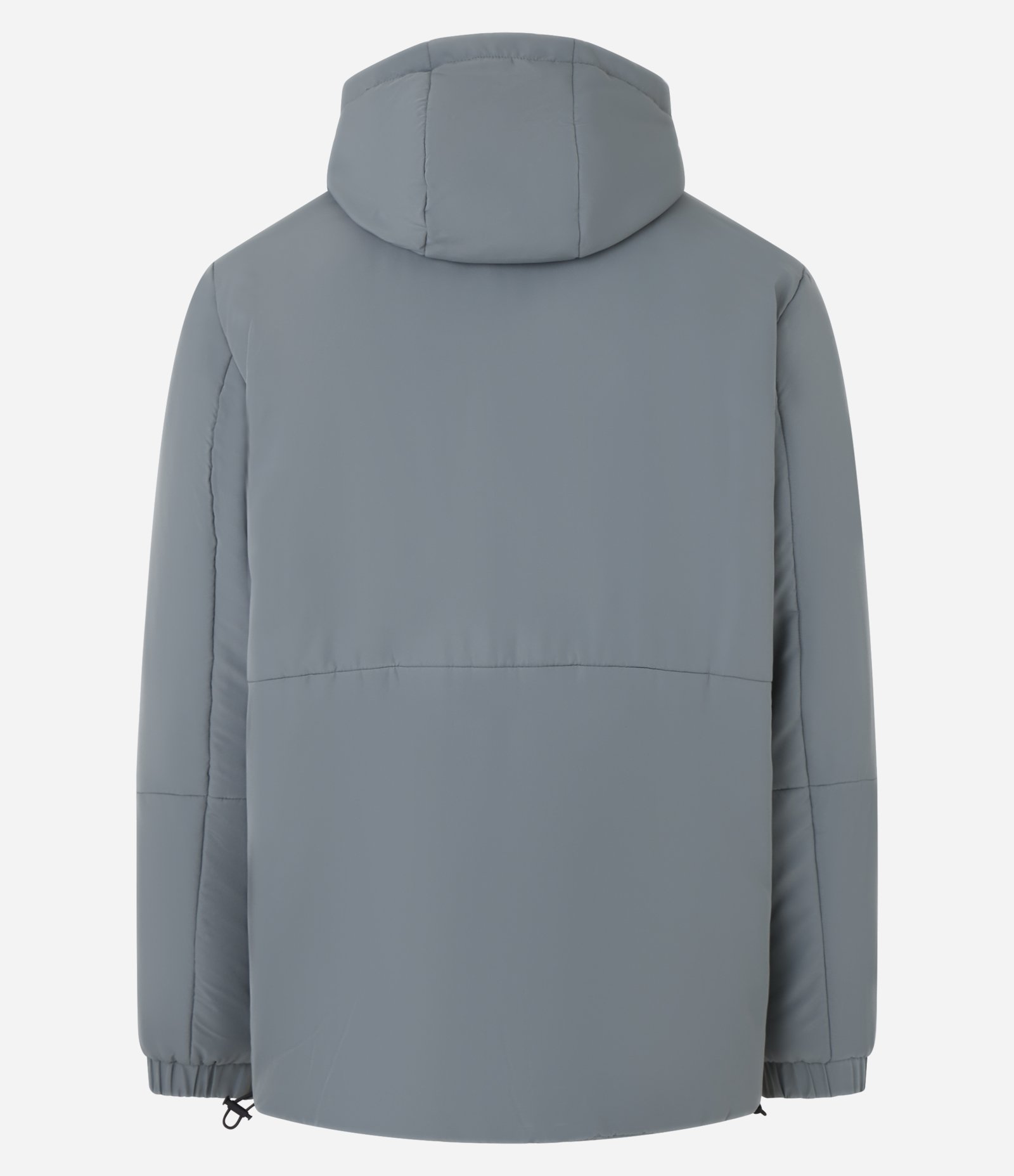 Jaqueta Esportiva com Capuz e Regulador Cinza 9