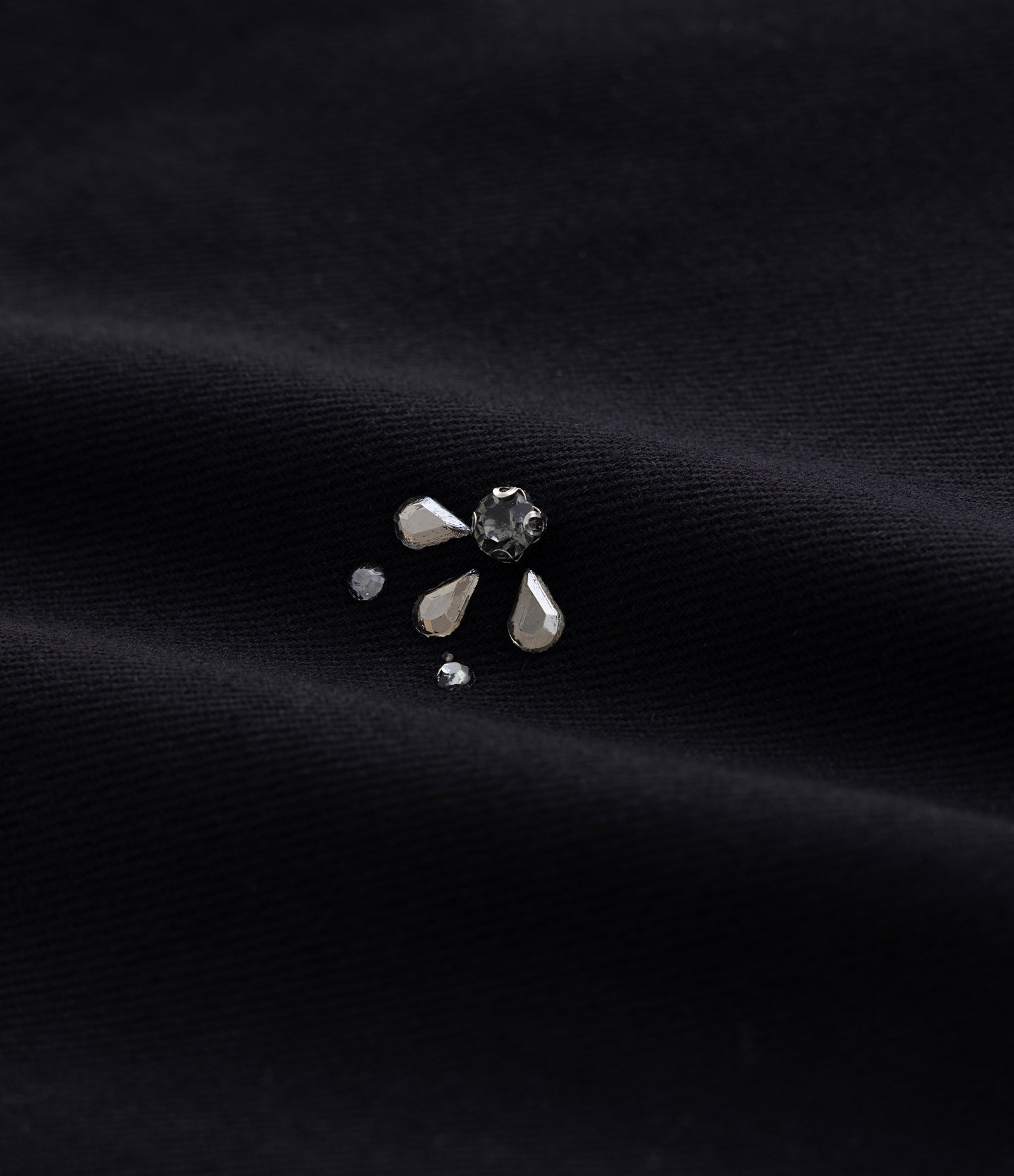 Short Mom em Sarja com Cristais Curve & Plus Size Preto 8