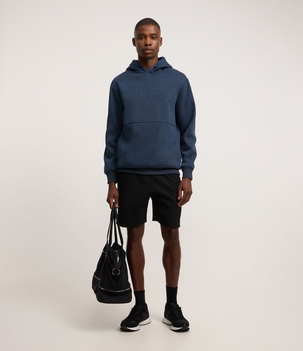 Blusão Tech Fleece Duplo com Estampa Abstrata