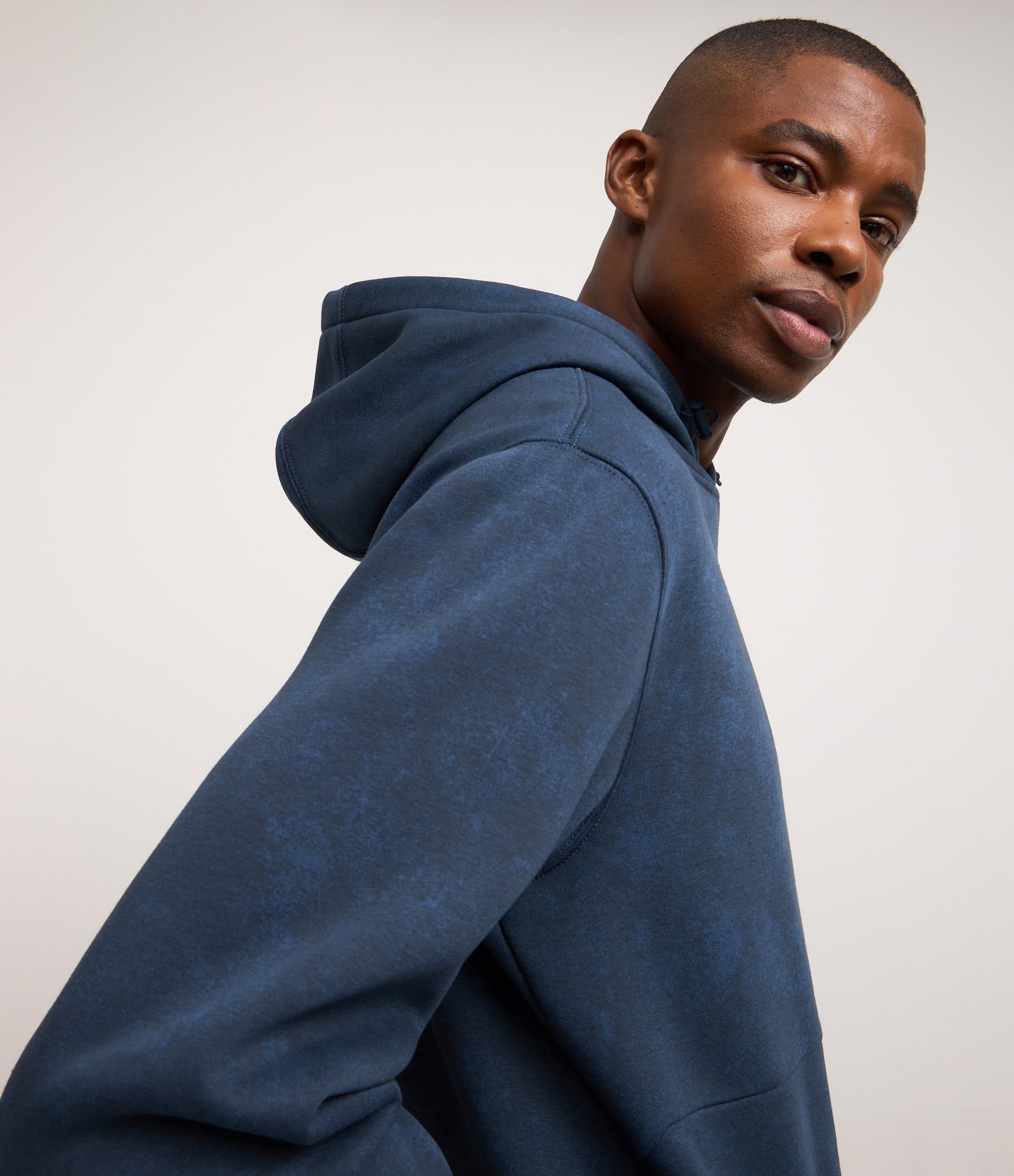 Blusão Tech Fleece Duplo com Estampa Abstrata Azul 3