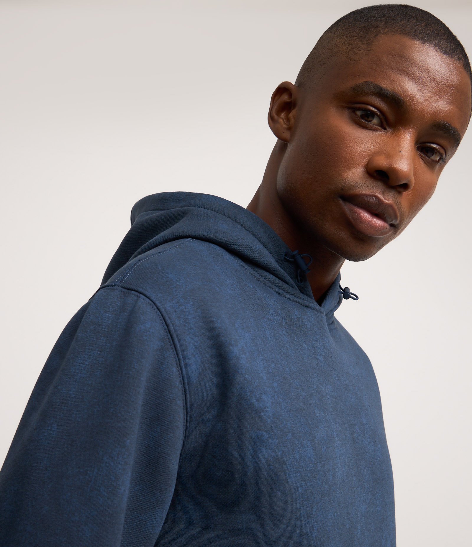 Blusão Tech Fleece Duplo com Estampa Abstrata Azul 5