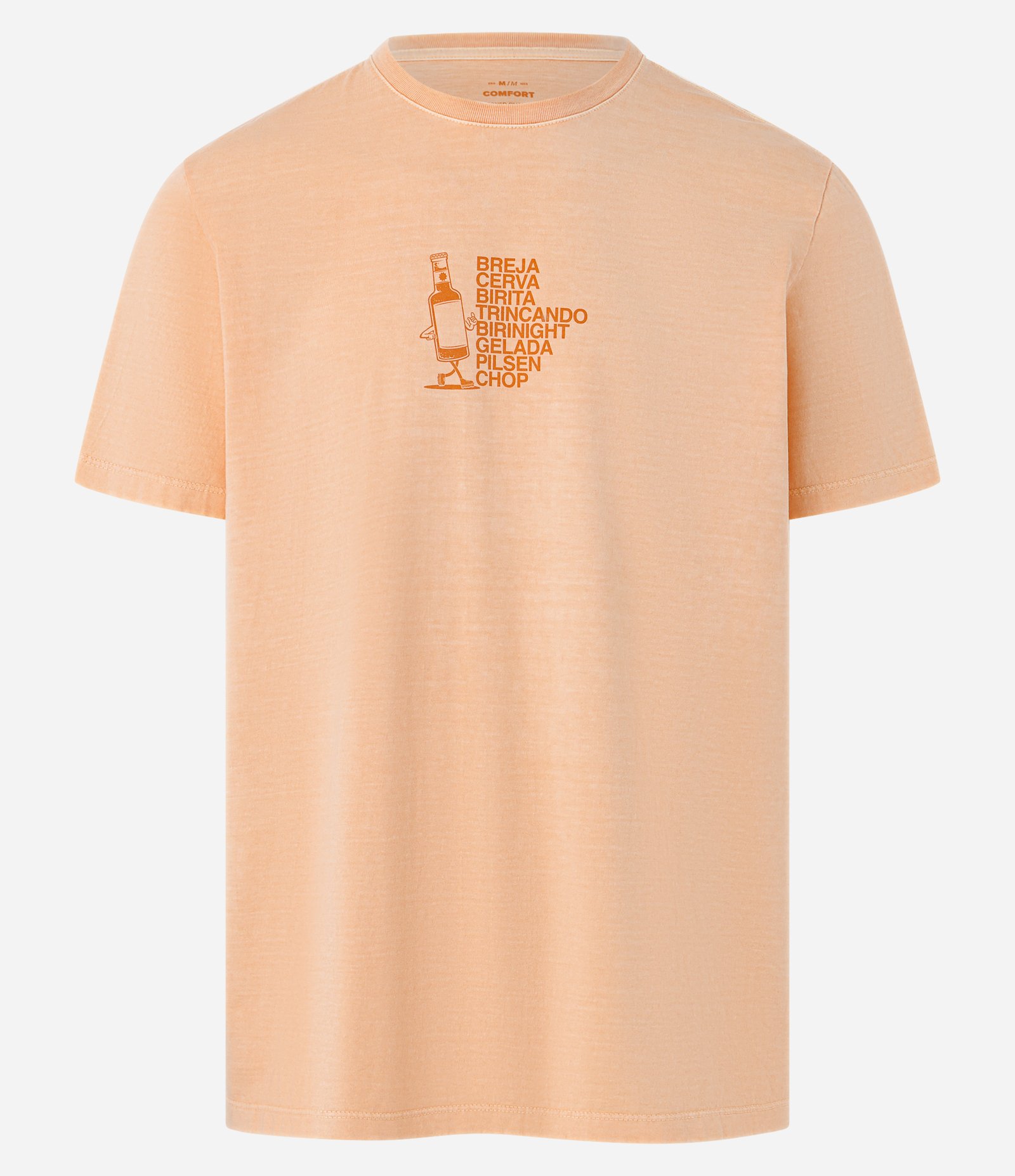 Camiseta Comfort em Algodão com Estampa de Cerveja Laranja 5