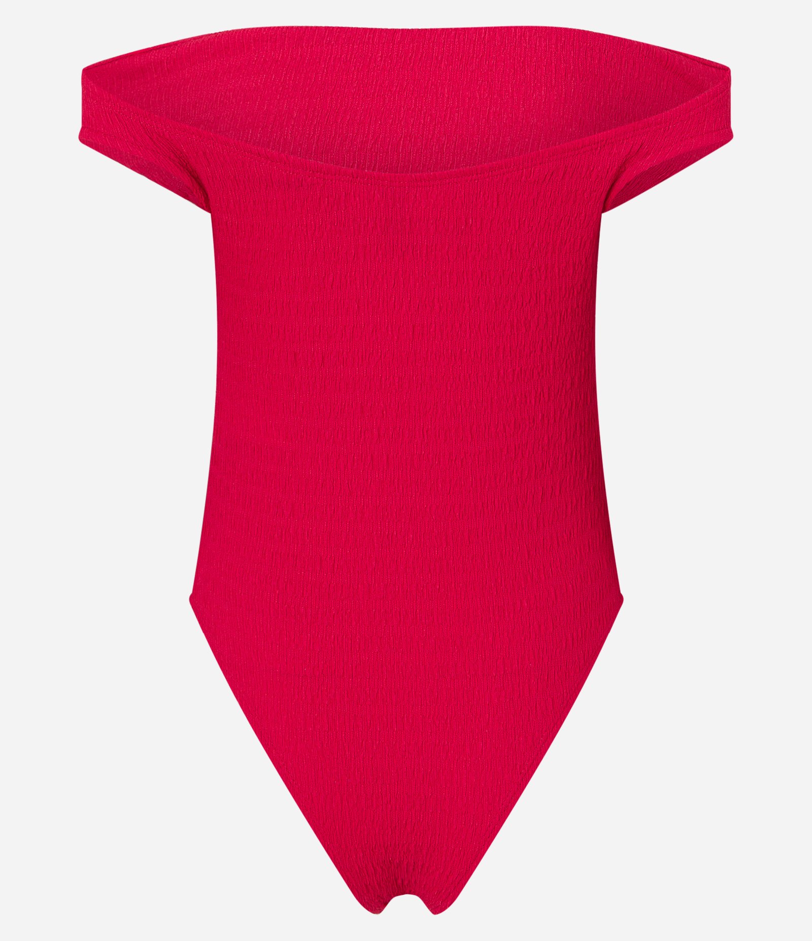 Body Texturizado com Decote Canoa Vermelho 8