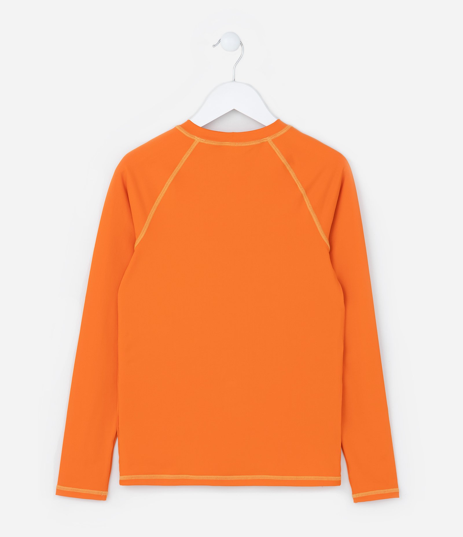 Camiseta de Praia Infantil com Proteção UV - Tam 5 a 14 Anos Laranja 2