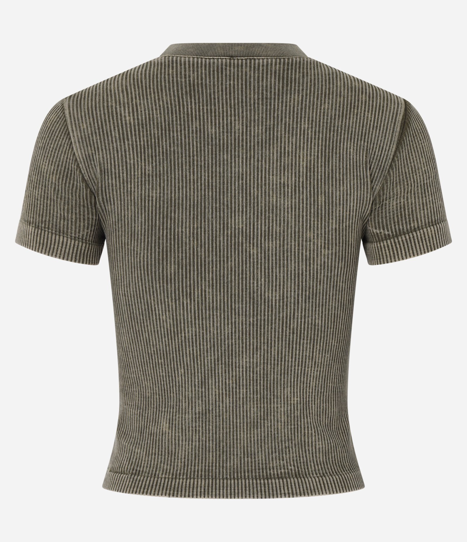 Blusa Curta Sem Manga Seamless com Efeito Lavado Verde 6