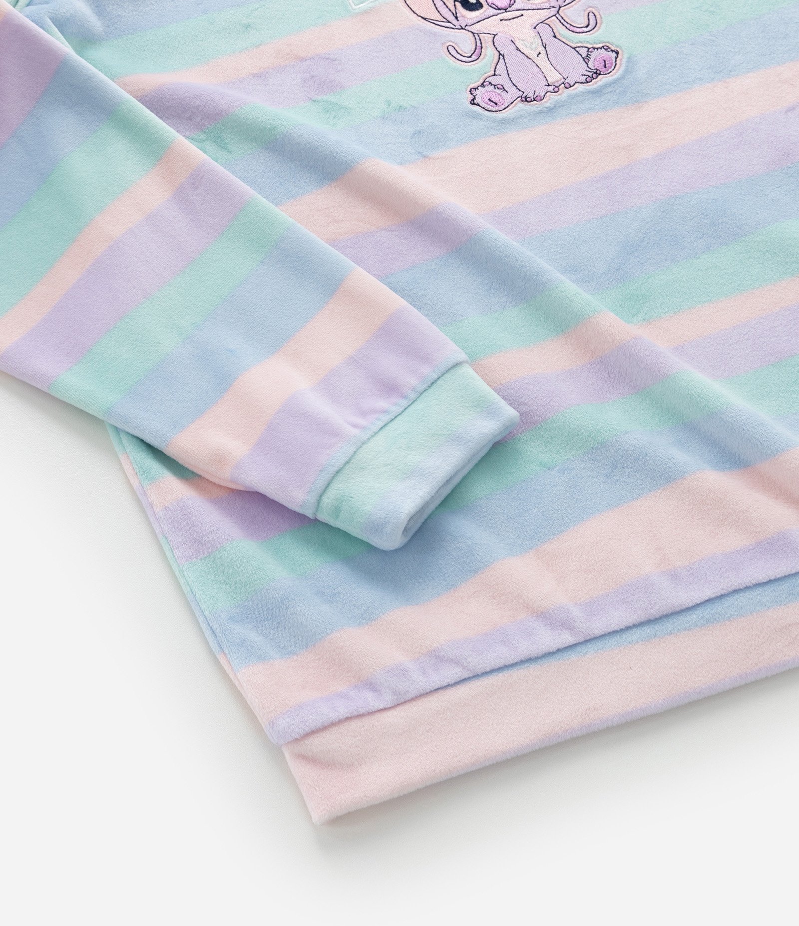 Pijama Longo Infantil em Plush com Bordado da Angel - Tam 5 a 14 Anos Azul 9