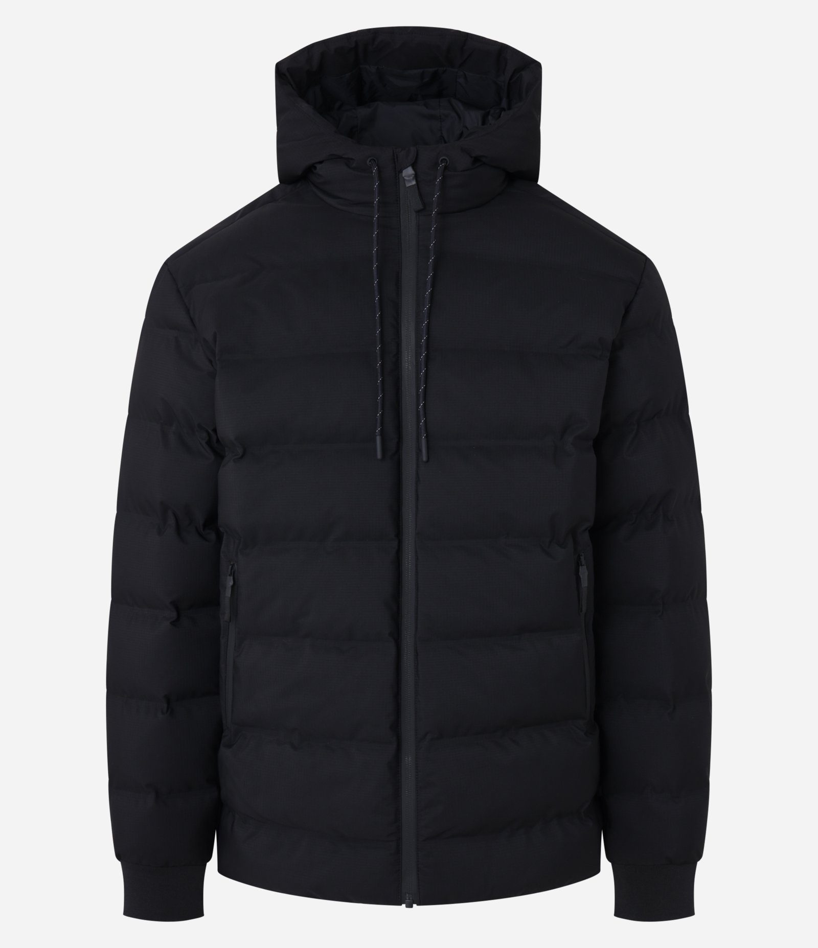 Jaqueta Puffer Esportiva sem Costura com Capuz Preto 7