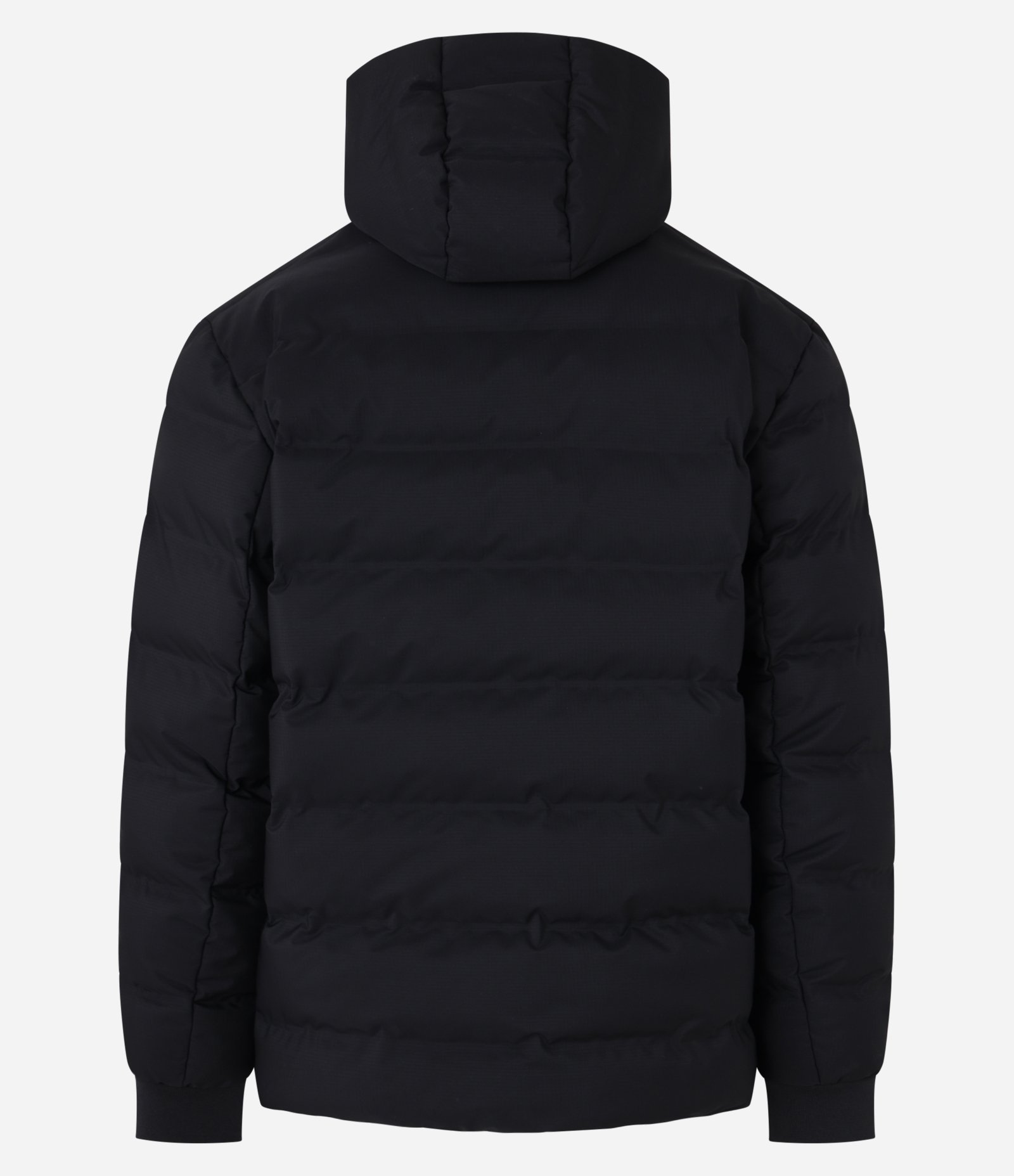 Jaqueta Puffer Esportiva sem Costura com Capuz Preto 8