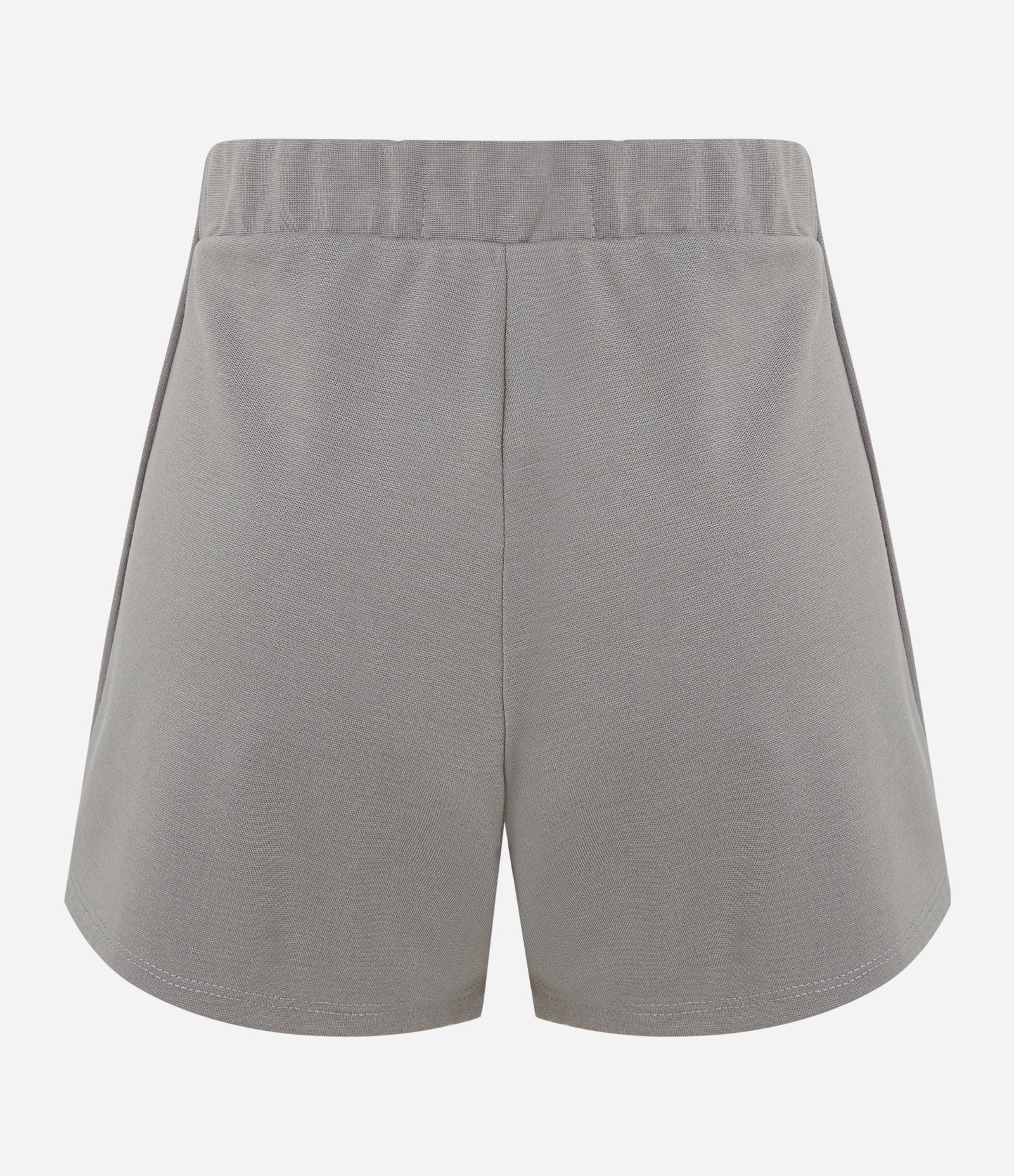 Short Saia Curto em Ponto Roma Transpassado e com Fenda Cinza 6