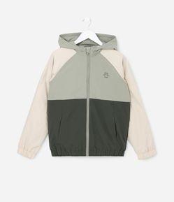 Jaqueta Quebra-Vento Infantil com Recortes - Tam 5 a 14 Anos