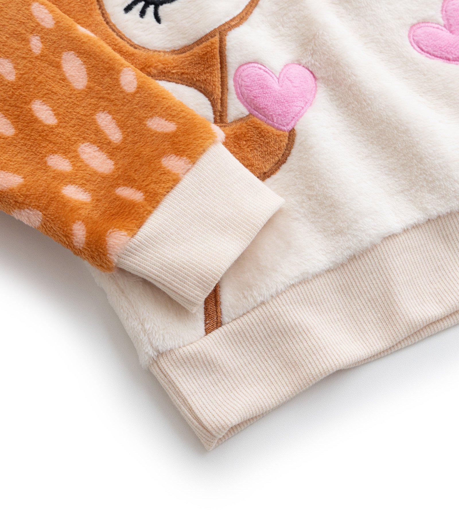 Pijama Infantil em Fleece com Bordado Raposinhas - Tam 2 a 4 Anos Laranja 9