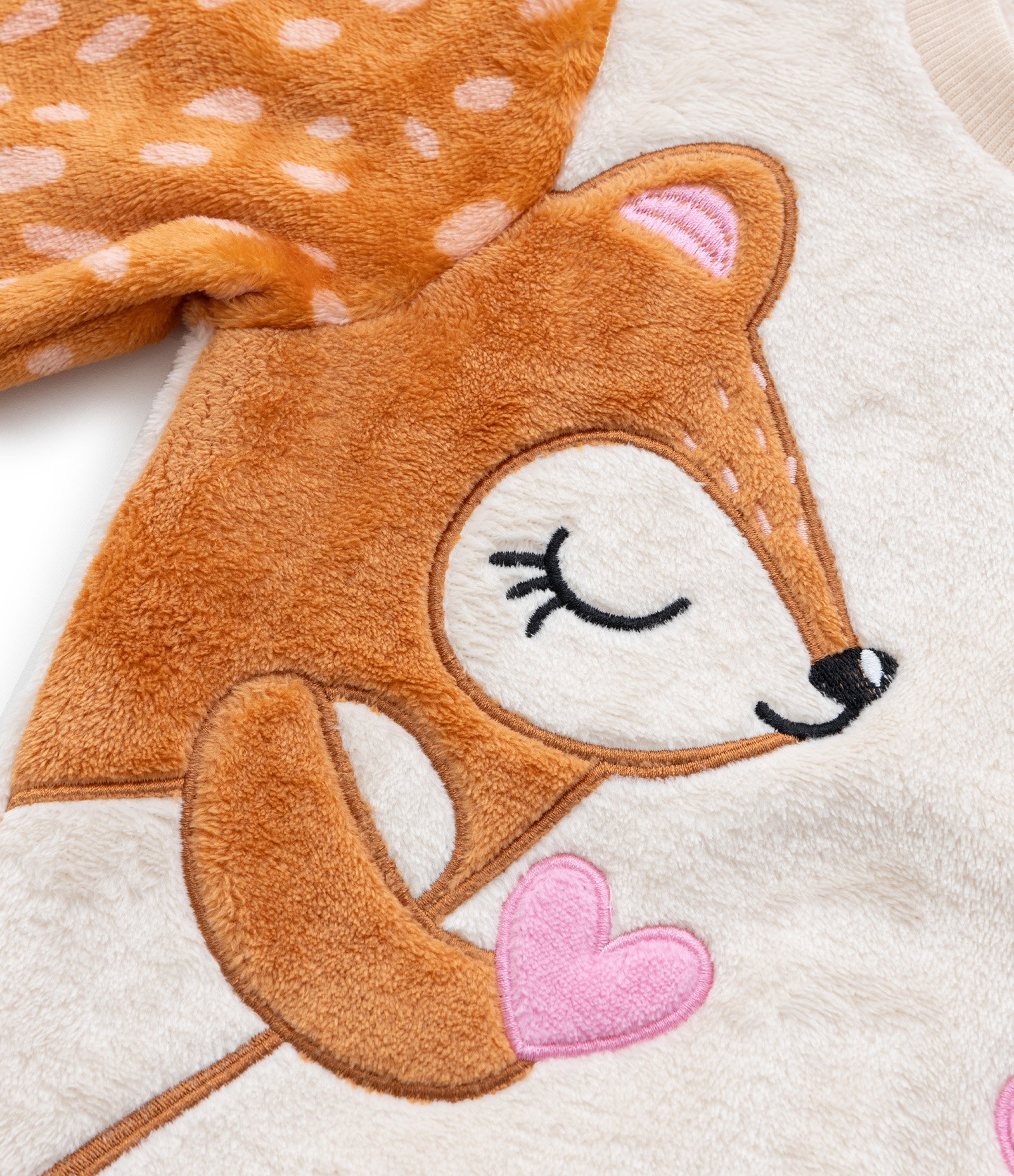 Pijama Infantil em Fleece com Bordado Raposinhas - Tam 2 a 4 Anos Laranja 10