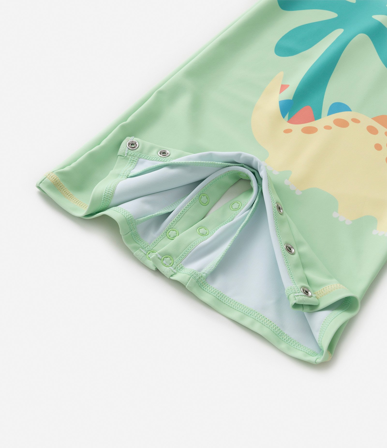 Conjunto Infantil com Proteção Uv e Estampa de Dino - Tam 6 meses a 4 Anos Verde 8