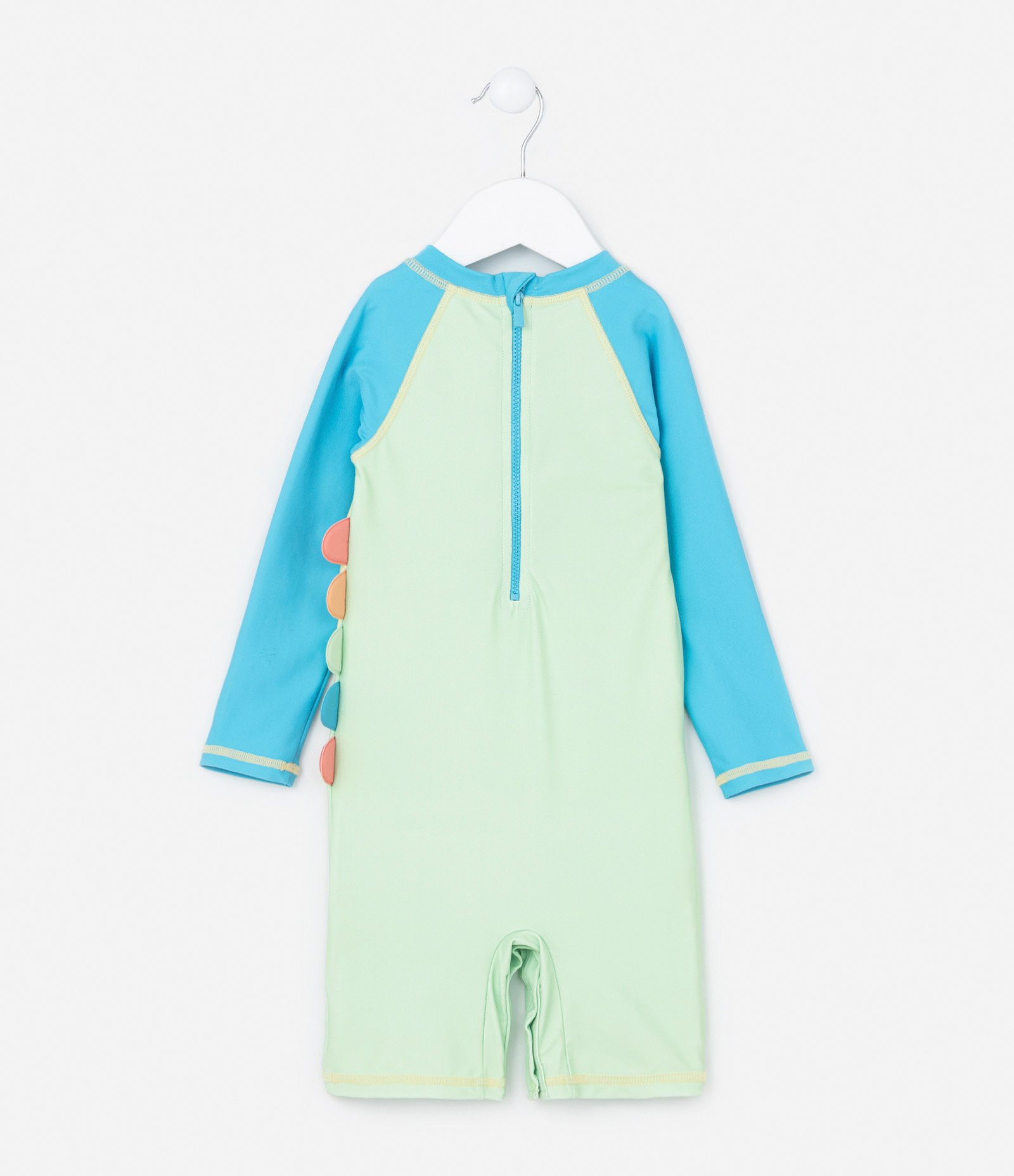 Conjunto Infantil com Proteção Uv e Estampa de Dino - Tam 6 meses a 4 Anos Verde 3