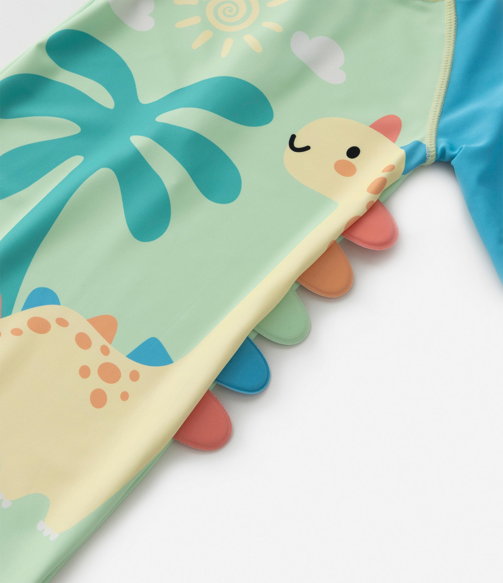 Conjunto Infantil com Proteção Uv e Estampa de Dino - Tam 6 meses a 4 Anos Verde 7