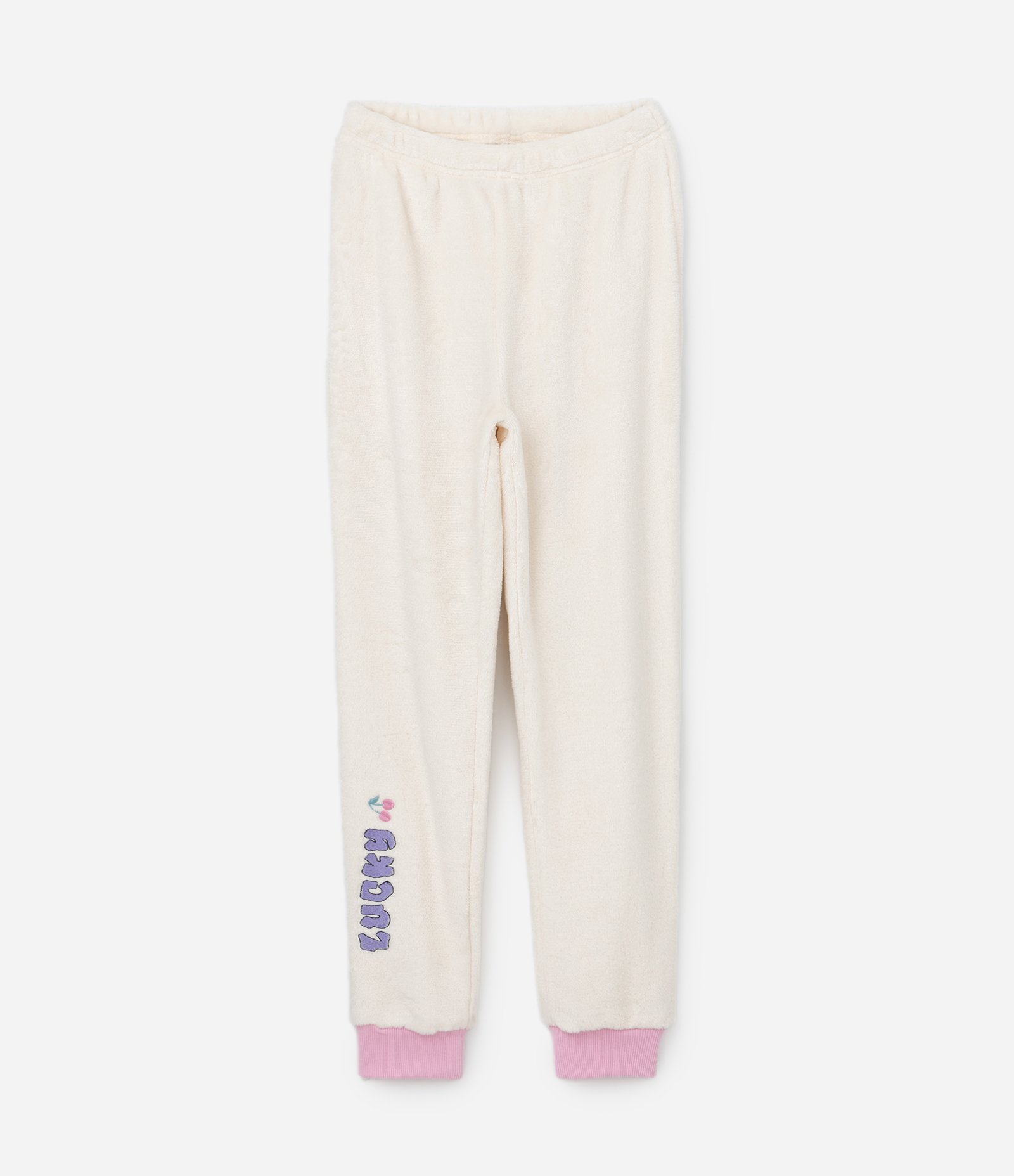 Pijama Infantil em Fleece com Bordado Lettering Amazing - Tam 5 a 14 Anos Rosa/Bege 5