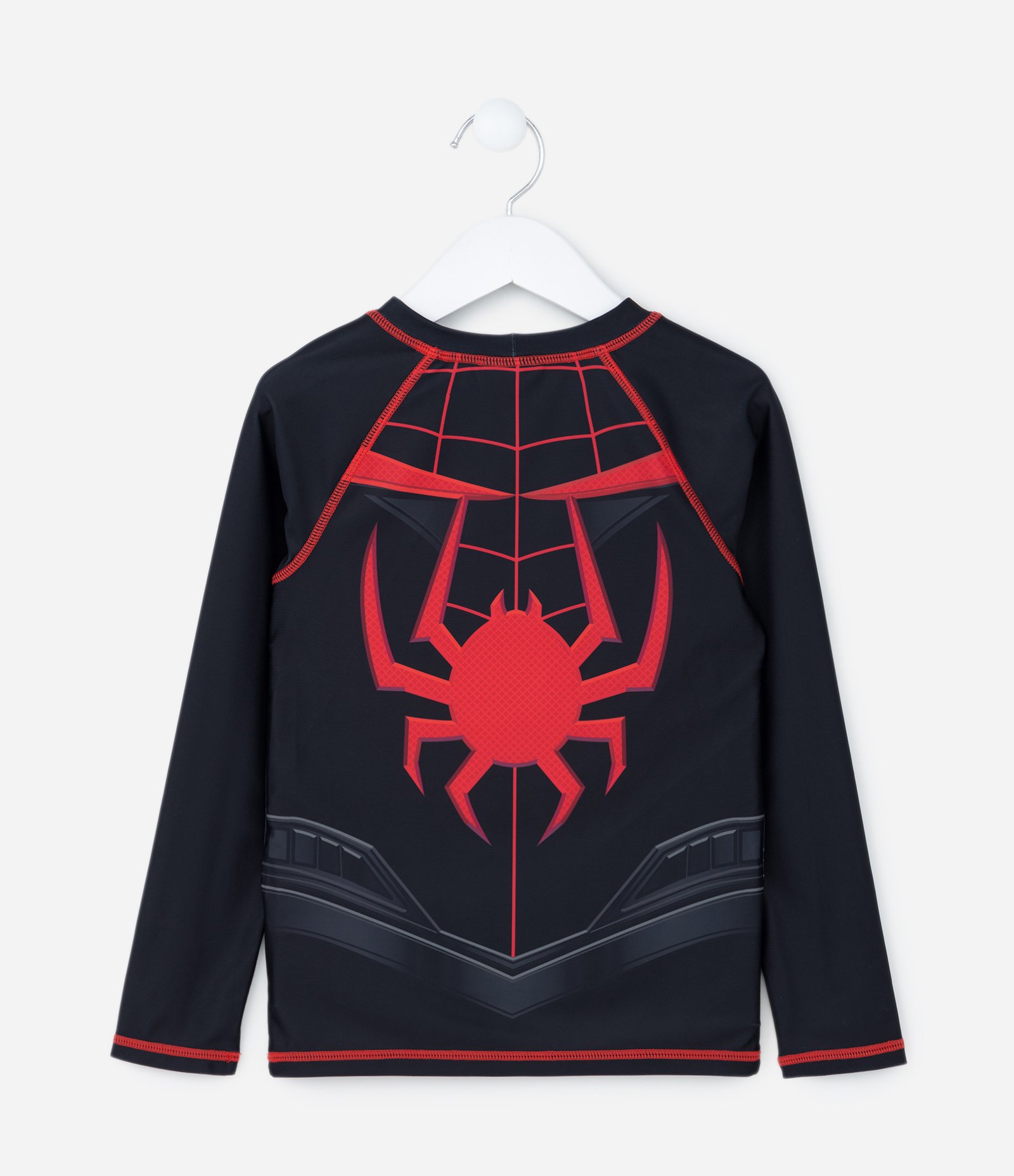 Camiseta Infantil Proteção UV e Estampa Homem-Aranha - Tam 3 a 10 Anos Preto 2