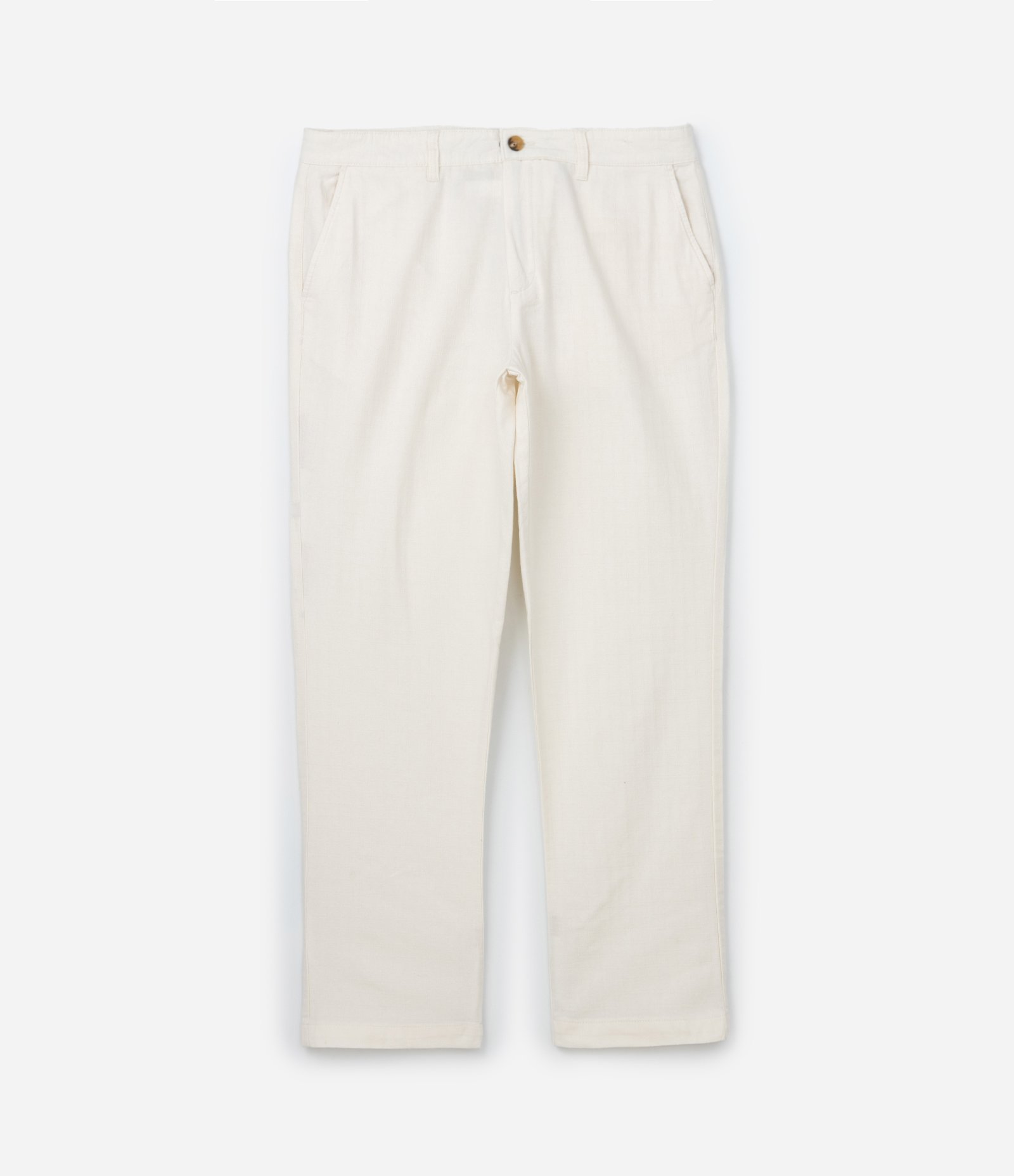 Calça em Algodão com Textura Quadriculada Off White 5