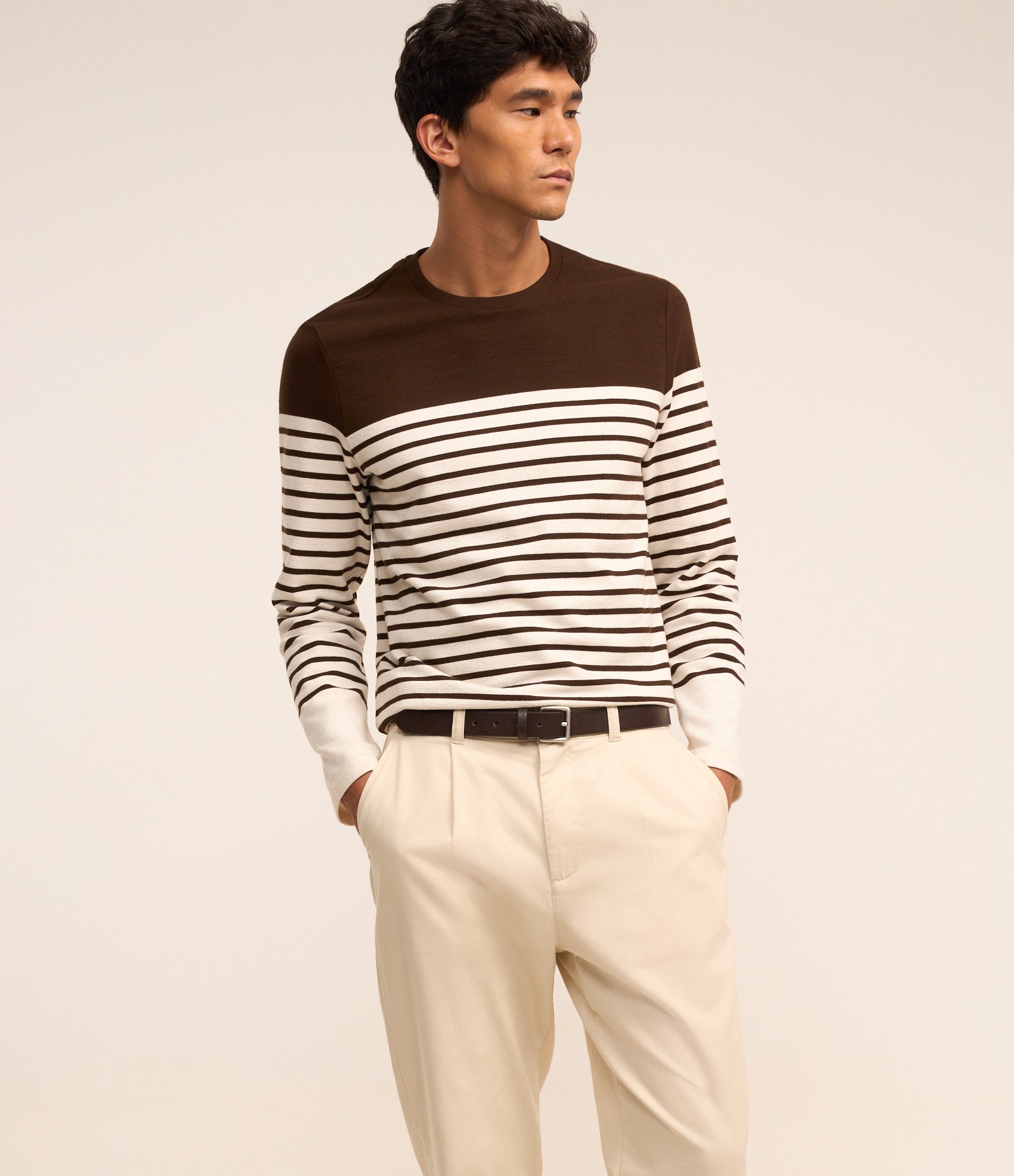 Calça em Algodão com Textura Quadriculada Off White 3