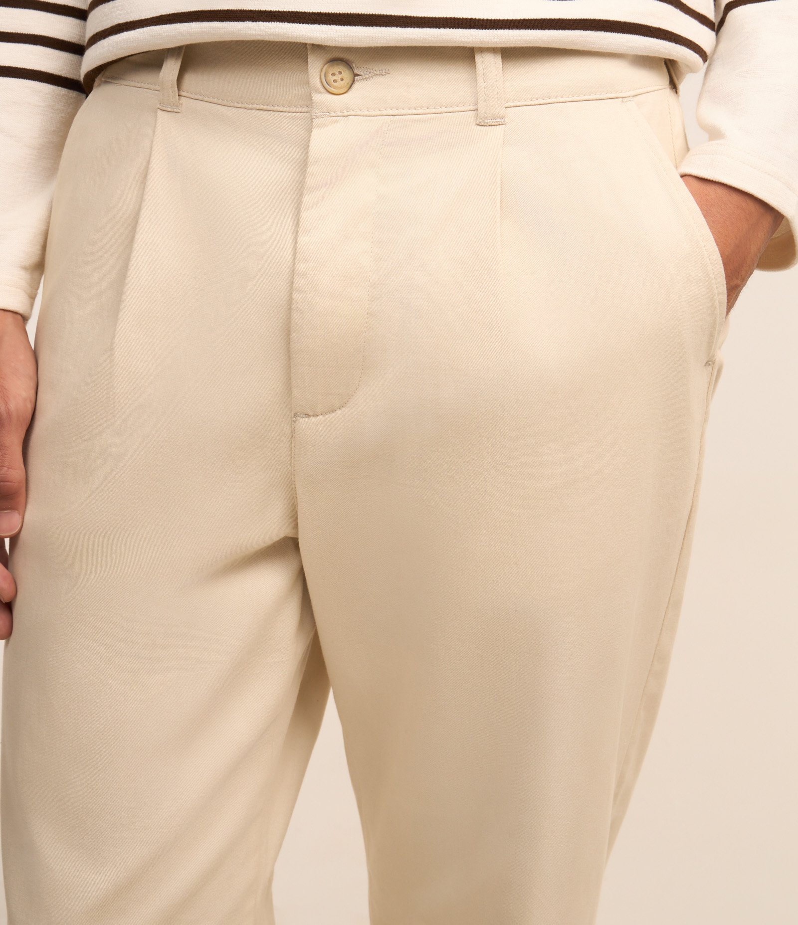 Calça em Algodão com Textura Quadriculada Off White 4