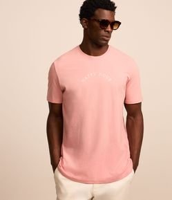 Camiseta em Algodão com Estampa Happy Hour