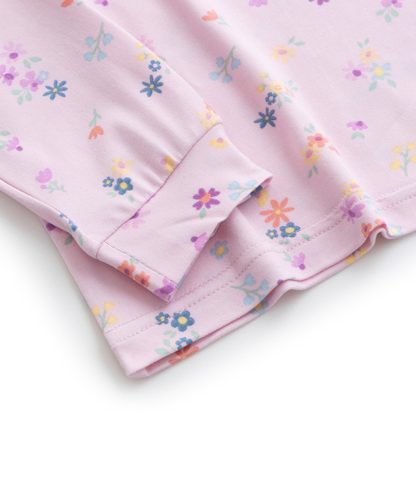 Pijama Longo Infantil com Estampa Floral - Tam 2 a 4 Anos Rosa 9