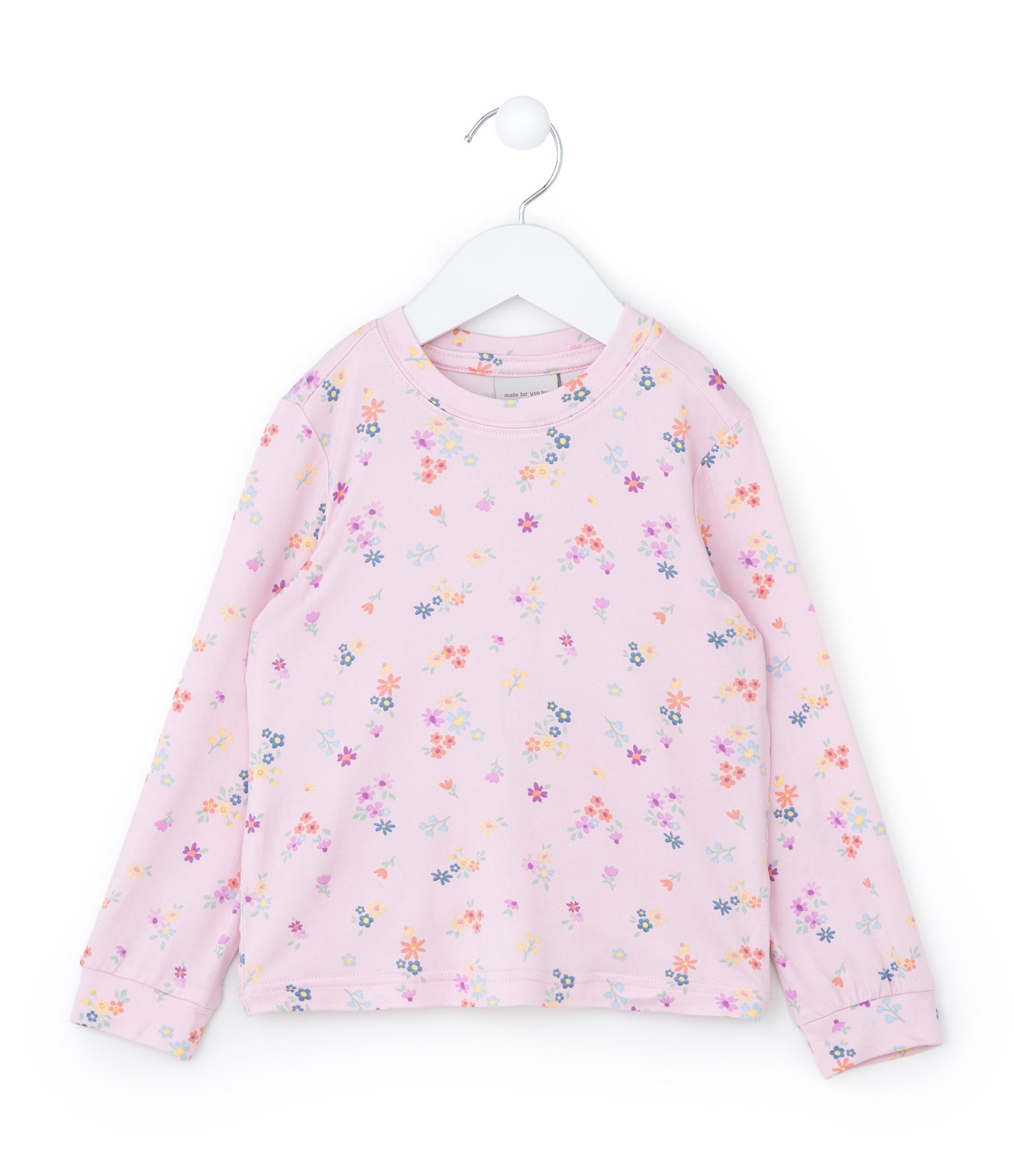 Pijama Longo Infantil com Estampa Floral - Tam 2 a 4 Anos Rosa 2