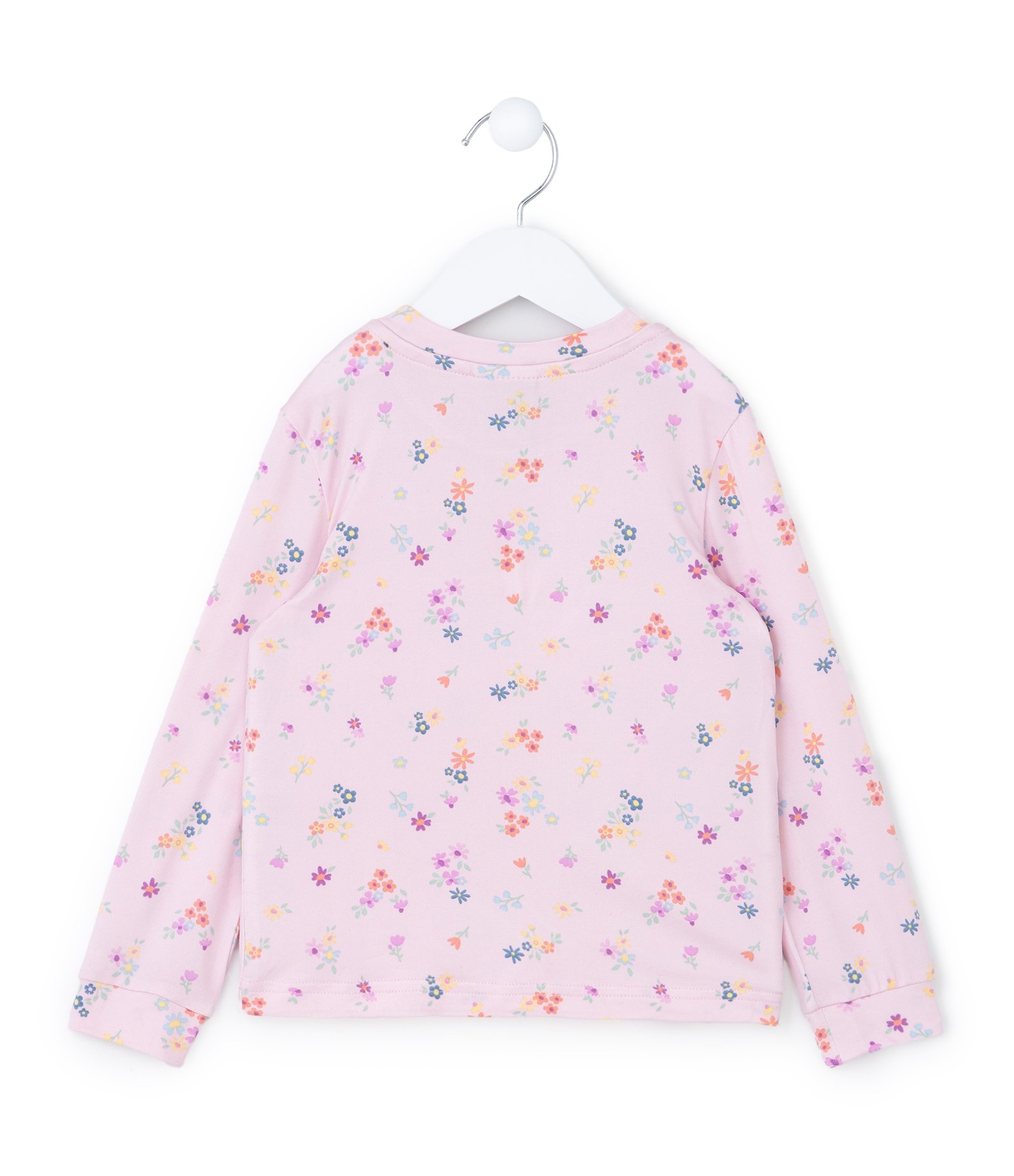 Pijama Longo Infantil com Estampa Floral - Tam 2 a 4 Anos Rosa 3