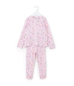 Pijama Longo Infantil com Estampa Floral - Tam 2 a 4 Anos