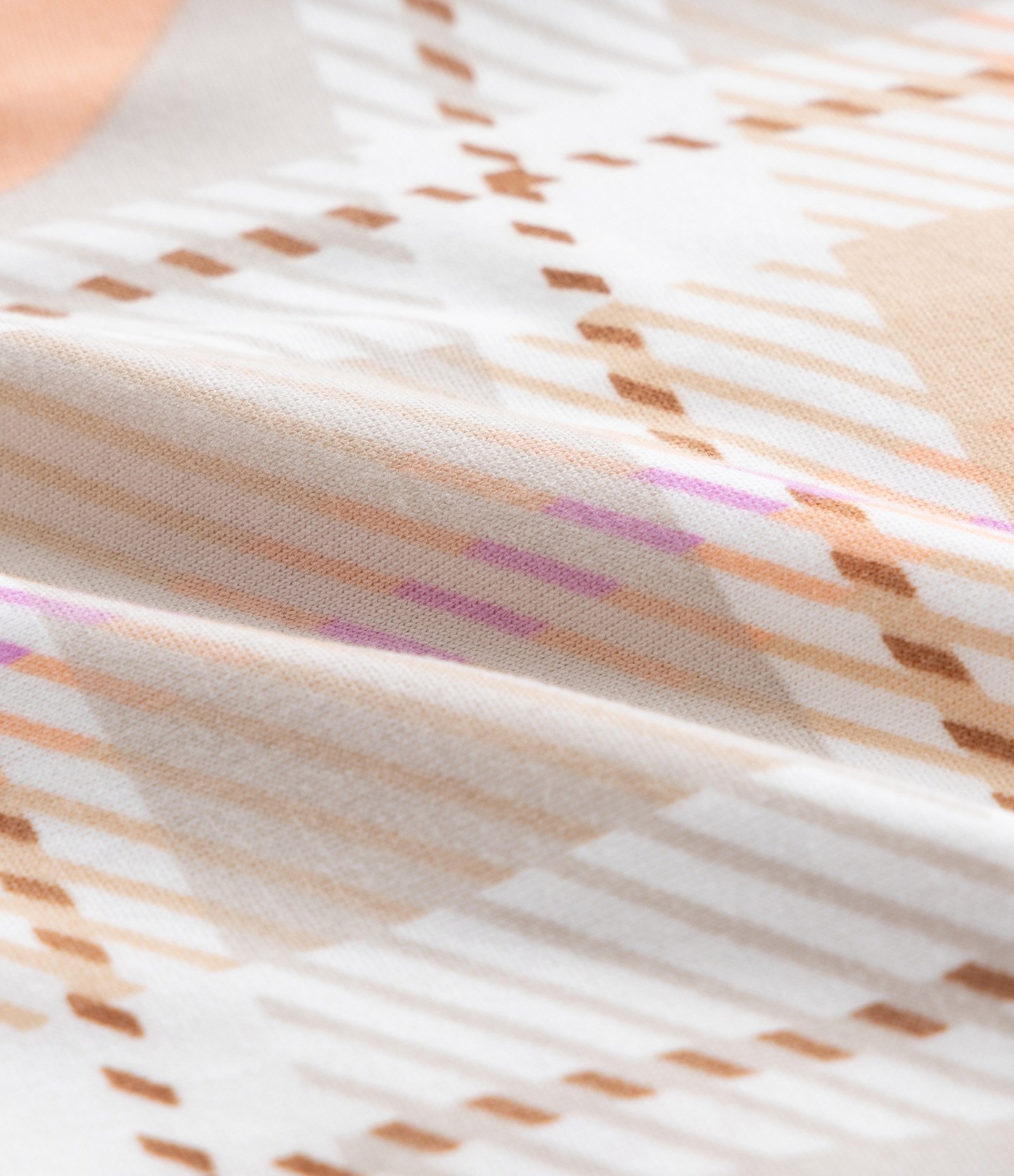 Pijama Longo Infantil com Toque Suave e Estampa Xadrez - Tam 5 a 14 Anos Bege/Laranja 4