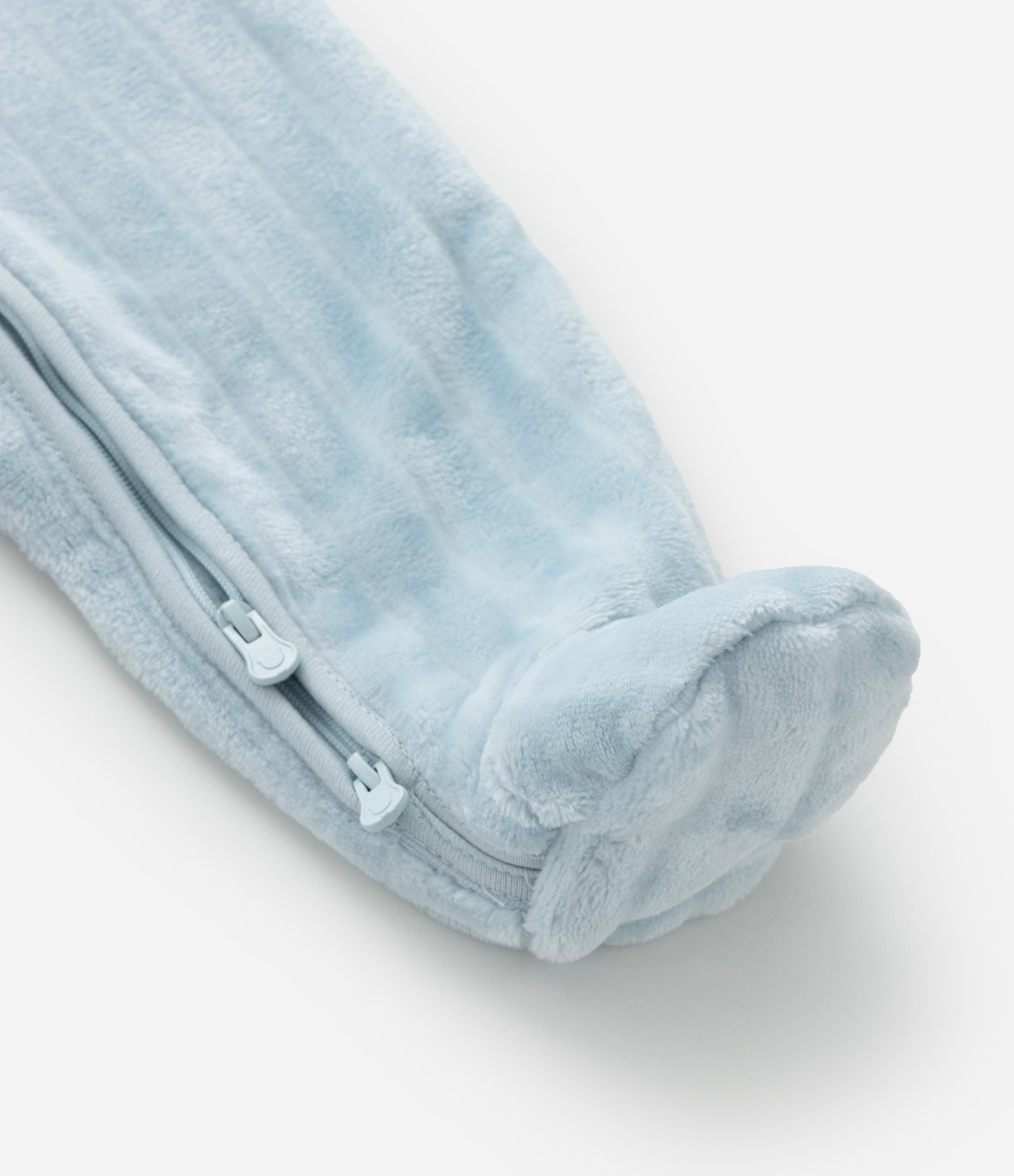 Macacão Infantil em Fleece com Textura - Tam 0 a 24 meses Azul 8