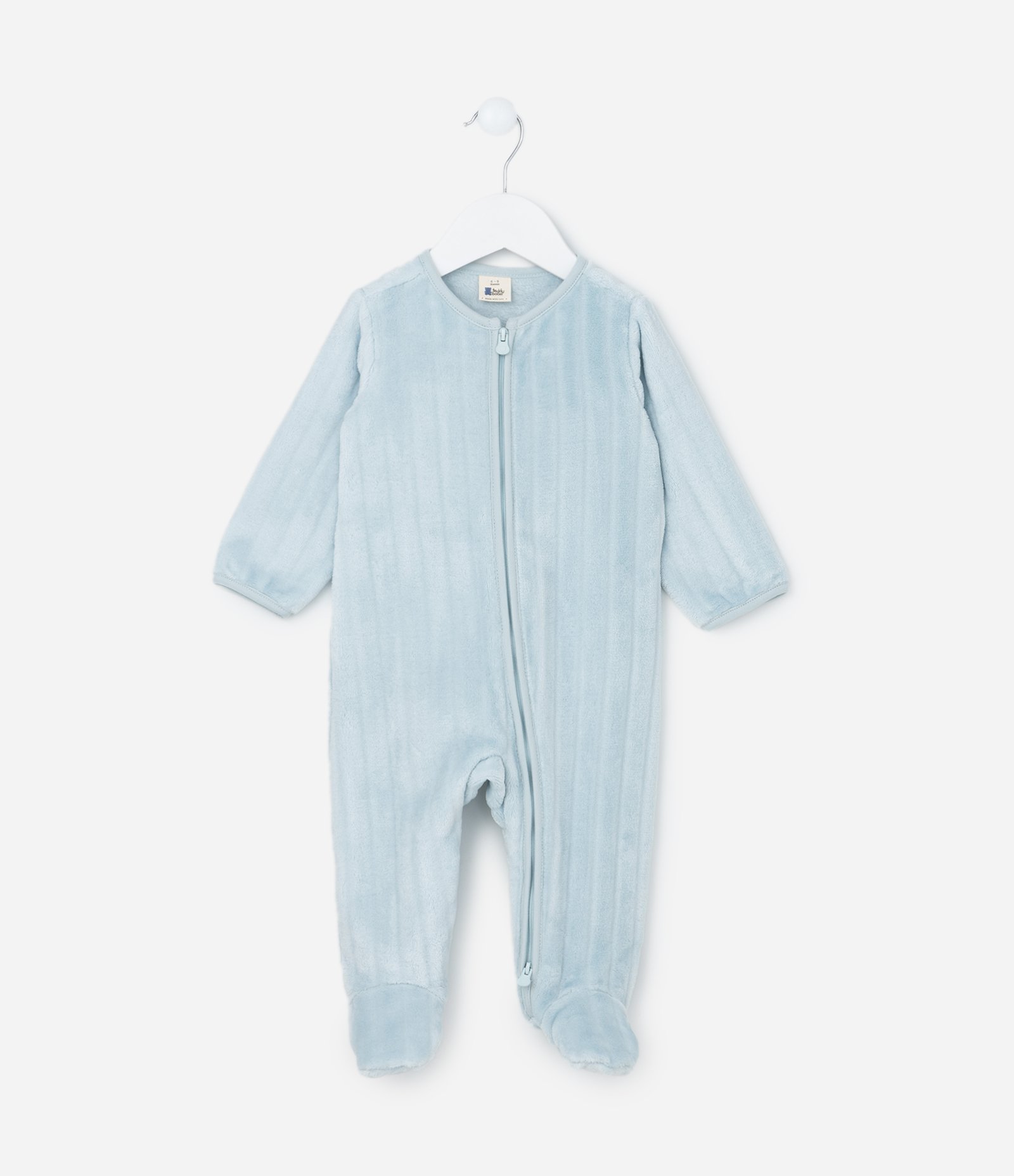 Macacão Infantil em Fleece com Textura - Tam 0 a 24 meses Azul 1