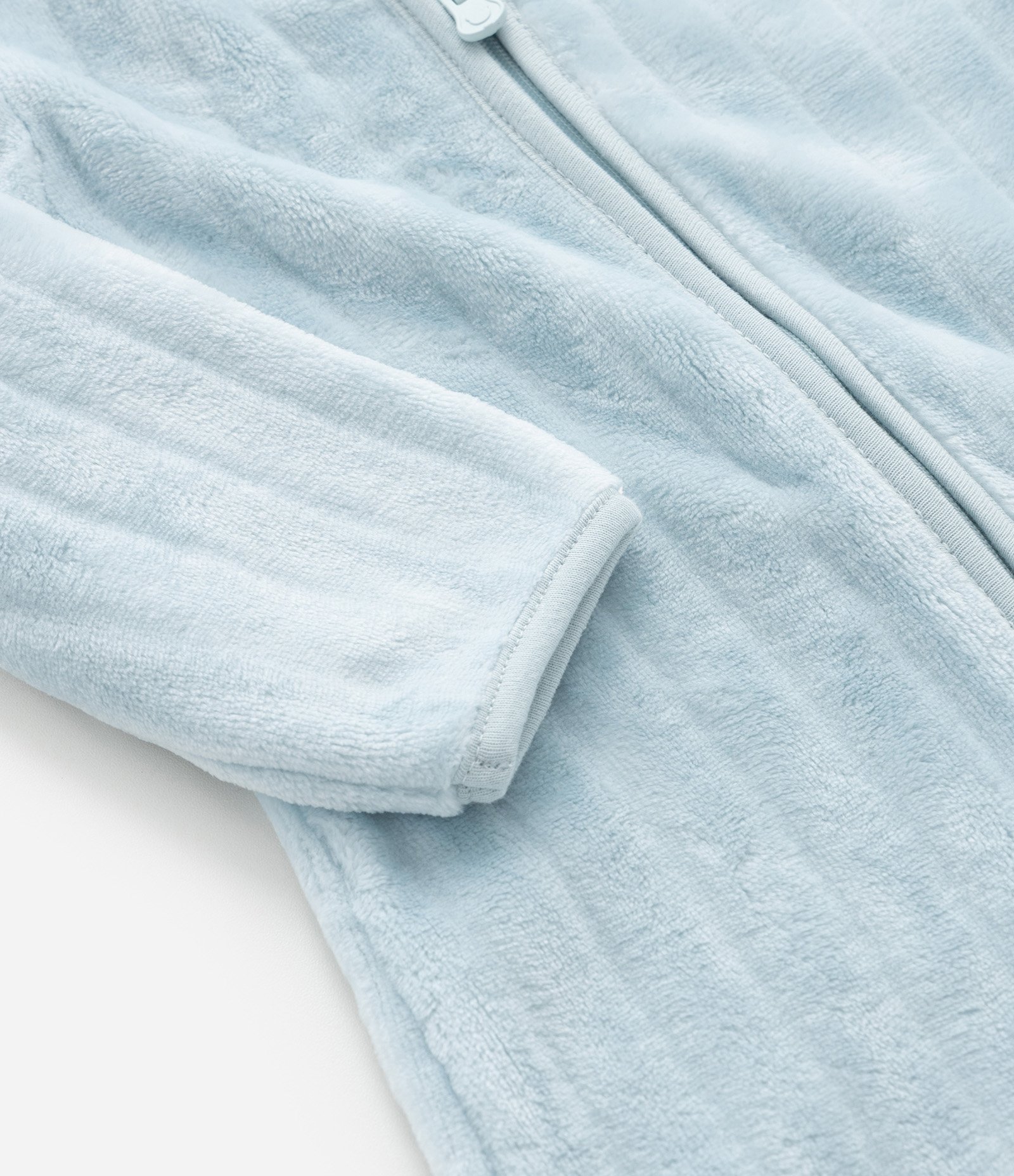 Macacão Infantil em Fleece com Textura - Tam 0 a 24 meses Azul 6