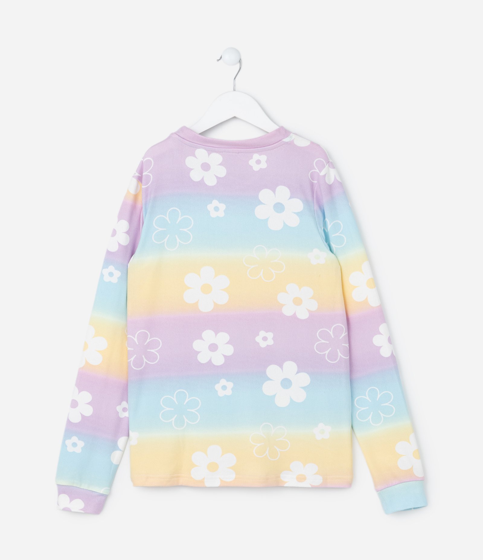 Pijama Infantil Tricosado com Estampa de Florzinhas - Tam 5 a 14 Anos Multicores 3