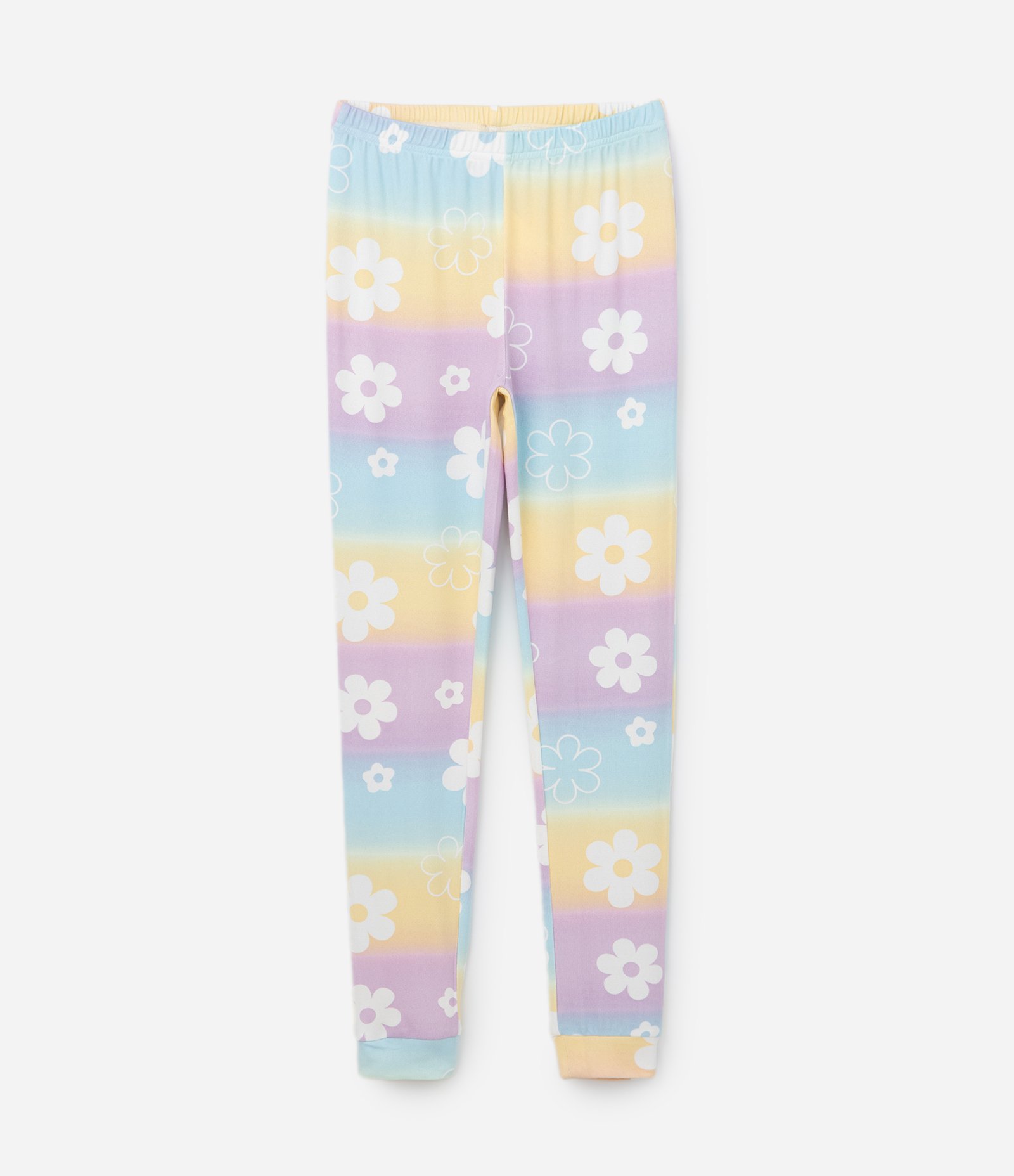 Pijama Infantil Tricosado com Estampa de Florzinhas - Tam 5 a 14 Anos Multicores 6