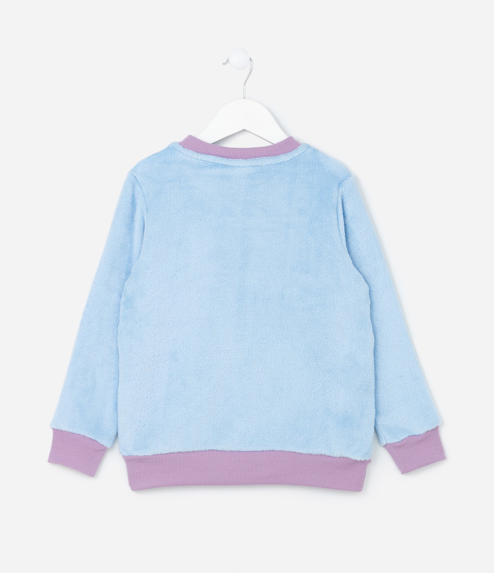 Pijama Infantil em Fleece com Bordado Florzinha - Tam 2 a 6 Anos Azul 3