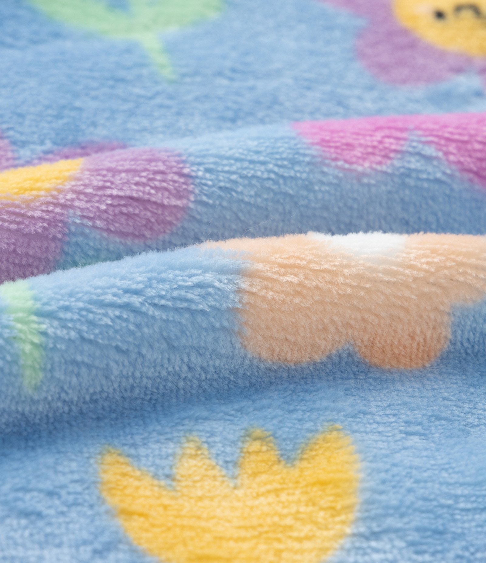 Pijama Infantil em Fleece com Bordado Florzinha - Tam 2 a 6 Anos Azul 4