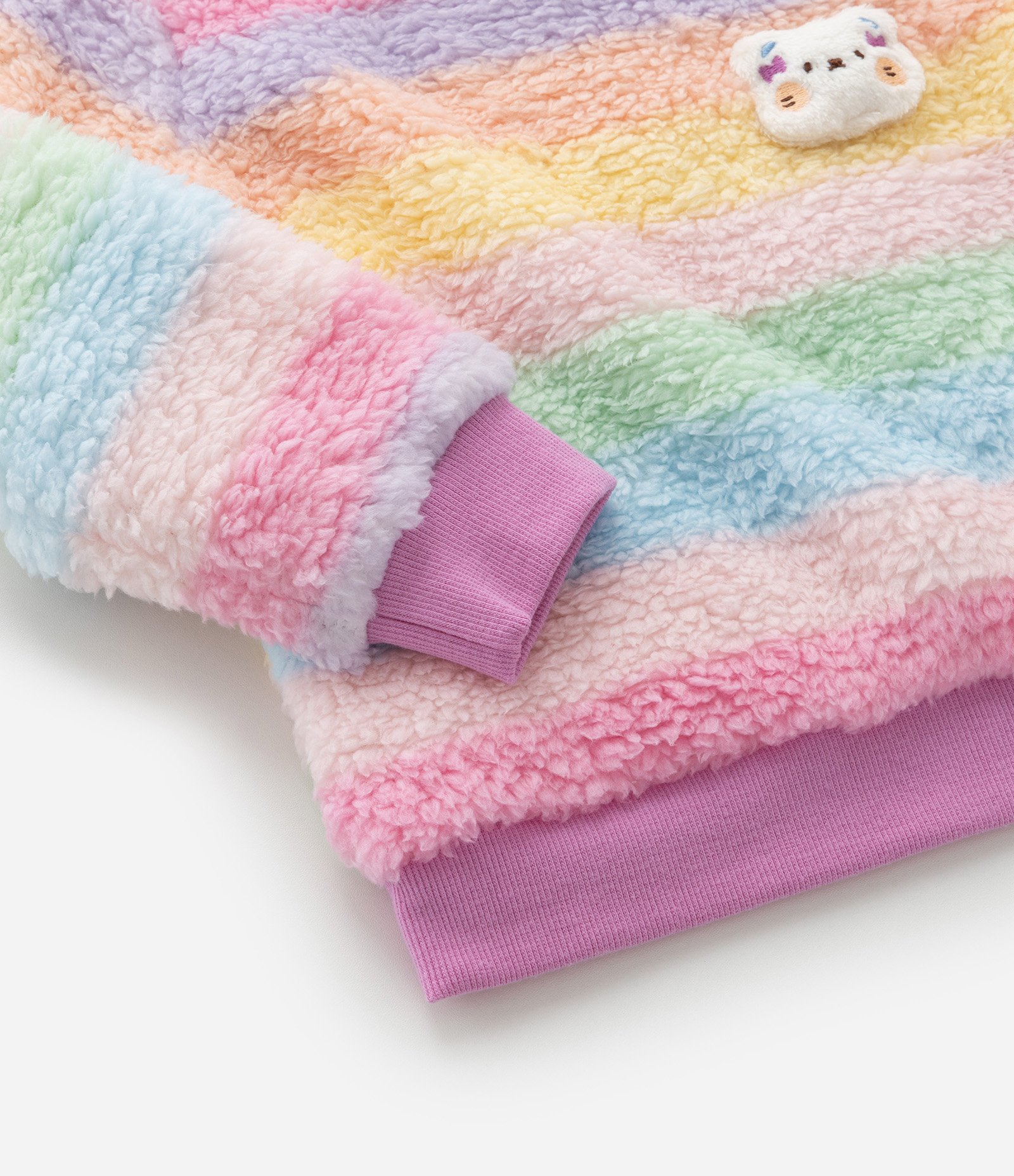 Pijama Infantil em Sherpa com Bordado Bichinho - Tam 1 a 6 Anos Multicores 6