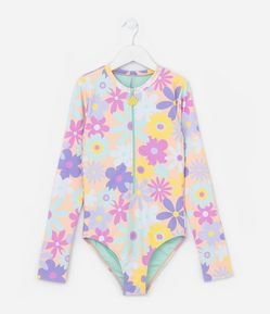 Maiô Infantil com Zíper e Proteção UV - Tam 5 a 14 Anos