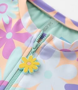 Maiô Infantil com Zíper e Proteção UV - Tam 5 a 14 Anos