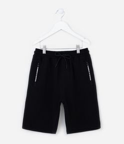 Bermuda Infantil em Moletom com Bolsinhos - Tam 5 a 14 Anos