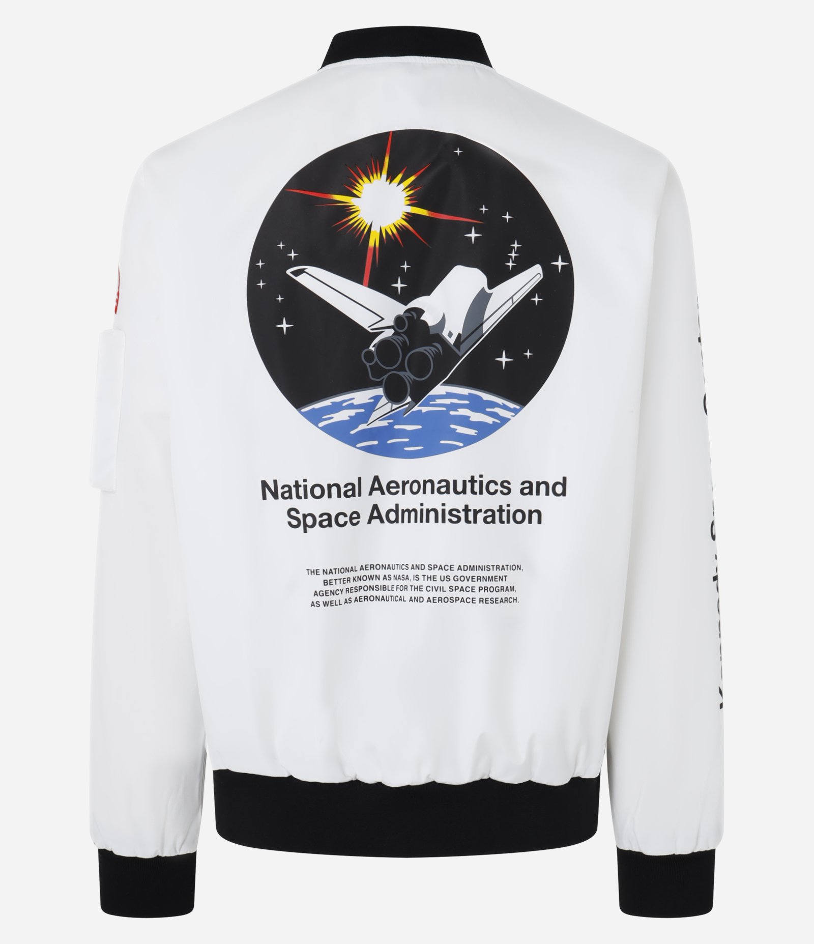 Jaqueta Quebra Vento com Estampa NASA Off White 10