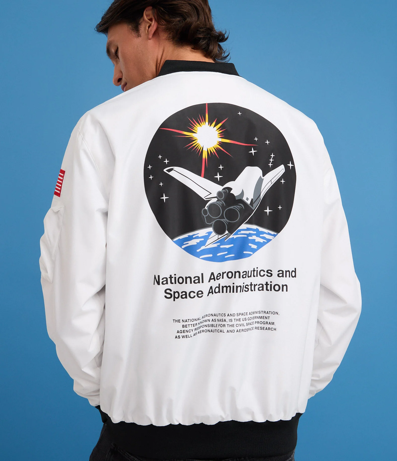 Jaqueta Quebra Vento com Estampa NASA Off White 4