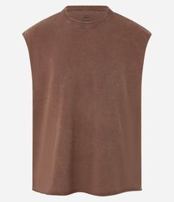 Regata Boxy em Algodão com Efeito Marmorizado