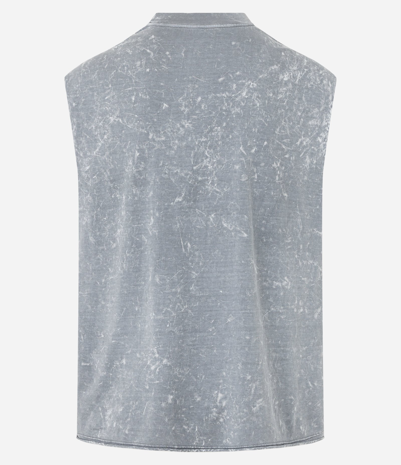 Regata Boxy em Algodão com Efeito Marmorizado Cinza 2